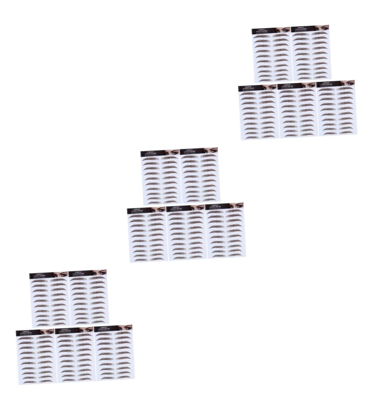 FOMIYES 15 Pcs Eyebrow Stickers Waterproof Makeup False Eyebrows Cosmetics Eyebrow Tool 6d Make up Template 1 count (Pack of 1) Brownx3pcs - Buy Online on GoSupps.com