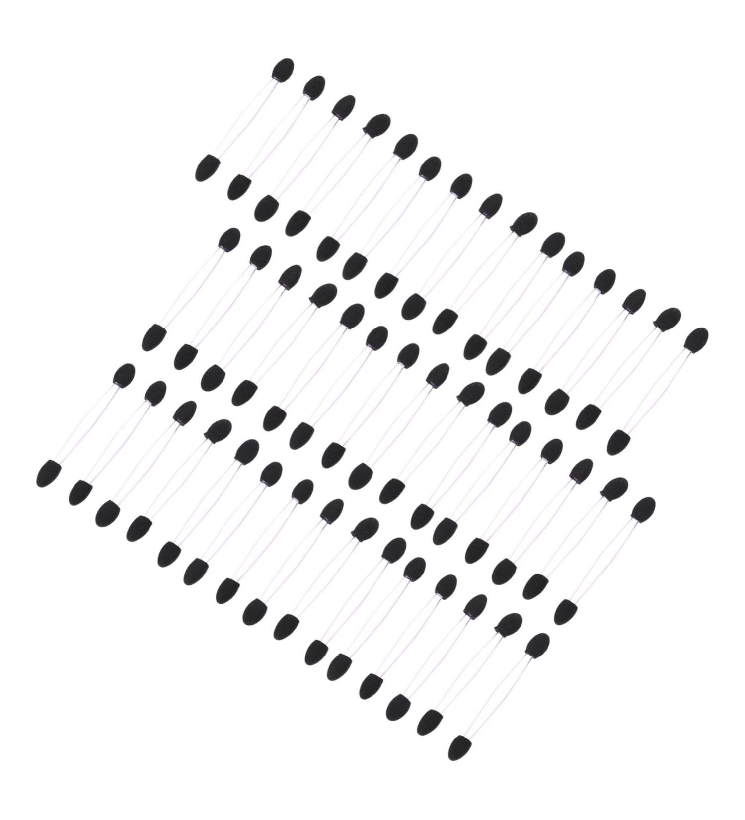 SOESFOUFU 100pcs Eye Shadow Stick Dual Sides Eye Shadow Sponge Eyeliner Brush Eyeshadow Rubber Cotton Black 7.5x0.5cm Black - Buy Online on GoSupps.com