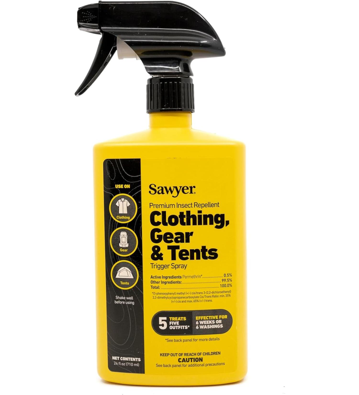 Sawyer SP657 Premium Permethrin Insect Repellent - 24oz Trigger Spray for Clothing, Gear & Tents - Buy Online on GoSupps.com