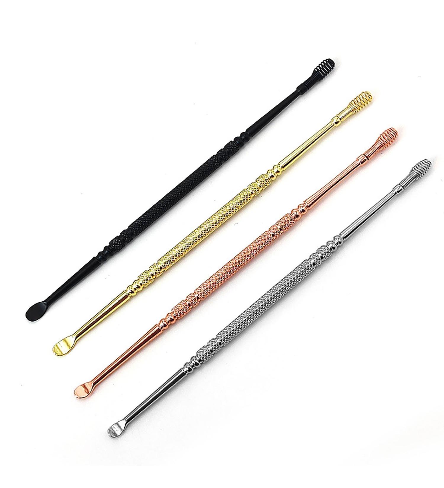Spiral Ear Wax Remover Set - Metal 4PCS Ear Cleaner Kit - Double Ended Scraper Two-in-One Design - Buy Online on GoSupps.com