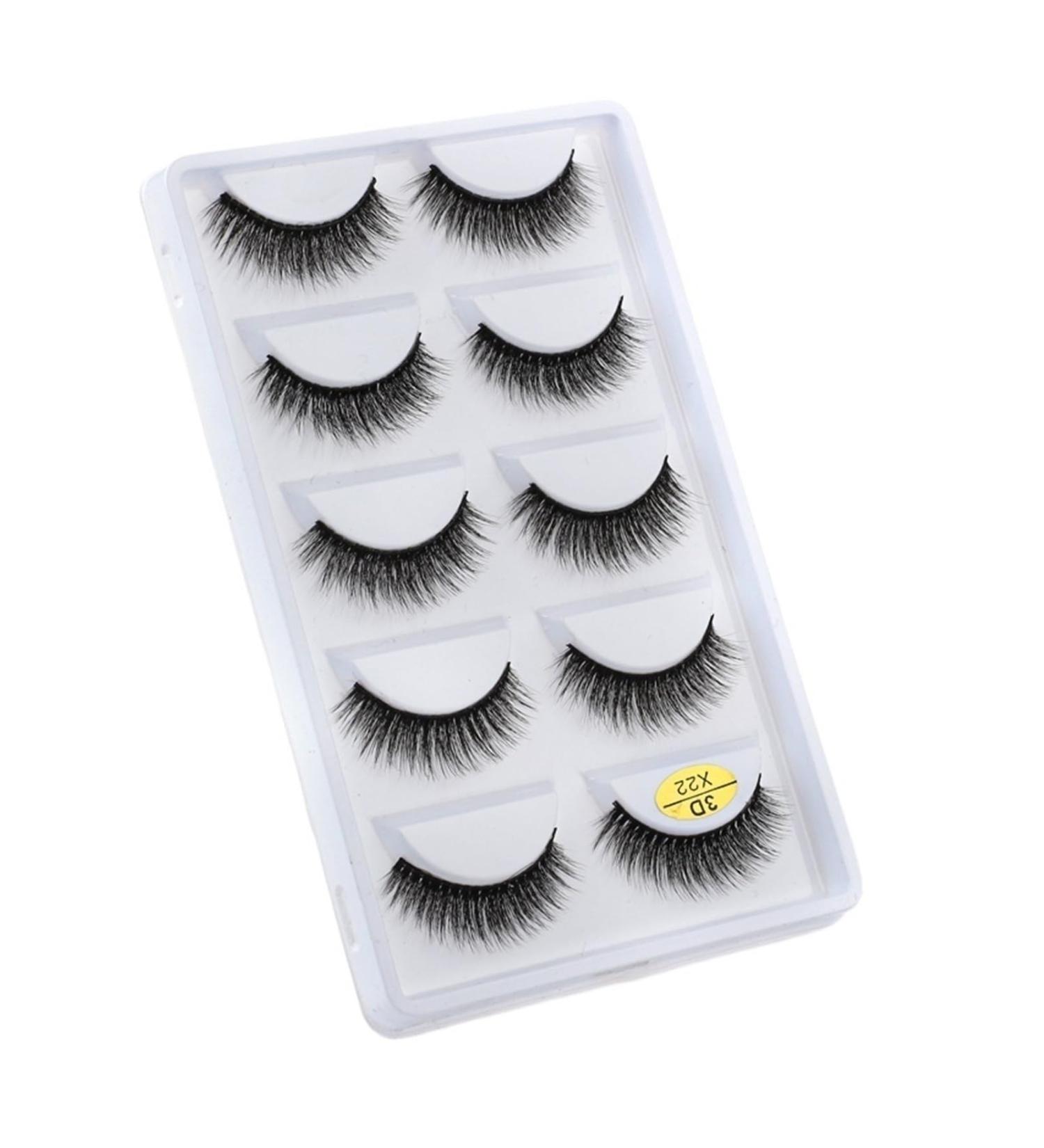 UAMOU Mink Eyelashes 10/50/100 Boxes Wispy 3D Mink Lashes Makeup Natural Long Volume False Eyelashes Bulk Faux Cils Custom Cheerfully (Color : 5 Pairs X22 Size : 50 Boxes) - Buy Online on GoSupps.com