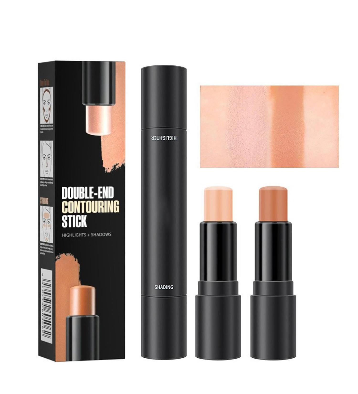 Contouring Stick Professional Makeup Highlighter Contour Stick 2-In-1 Contour Stick with Two Ends Defines the Cheekbones and Shapes the Face (02# .) - Buy Online on GoSupps.com
