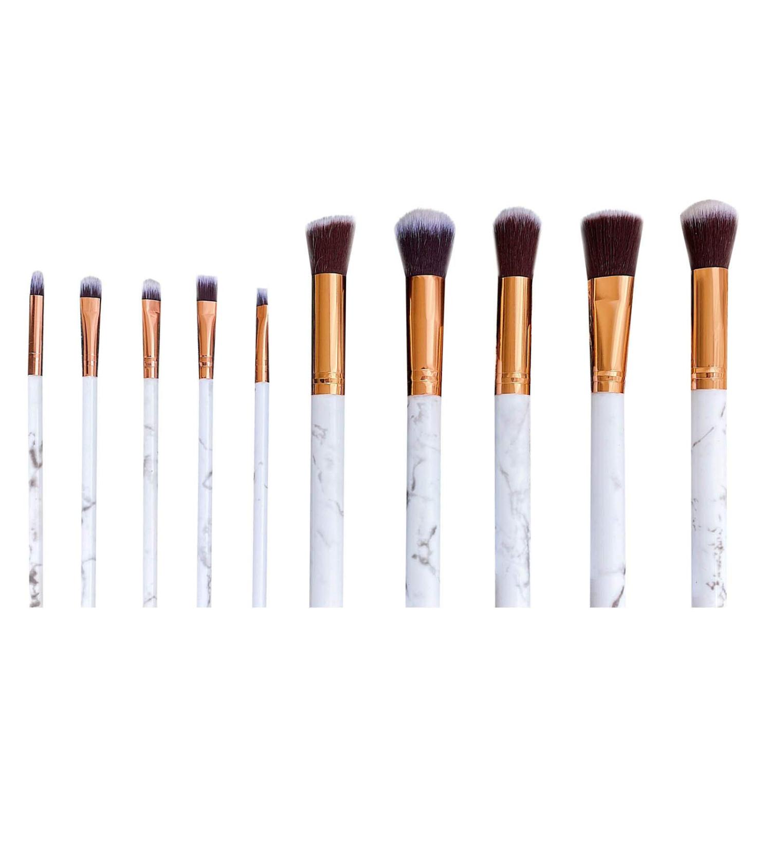 Professional 10-Part Make-Up Brush Set - High-Quality Synthetic Brushes for Foundation Powder & Eyeshadow - Perfect for Beginners & Cosmetics Enthusiasts - Buy Online on GoSupps.com