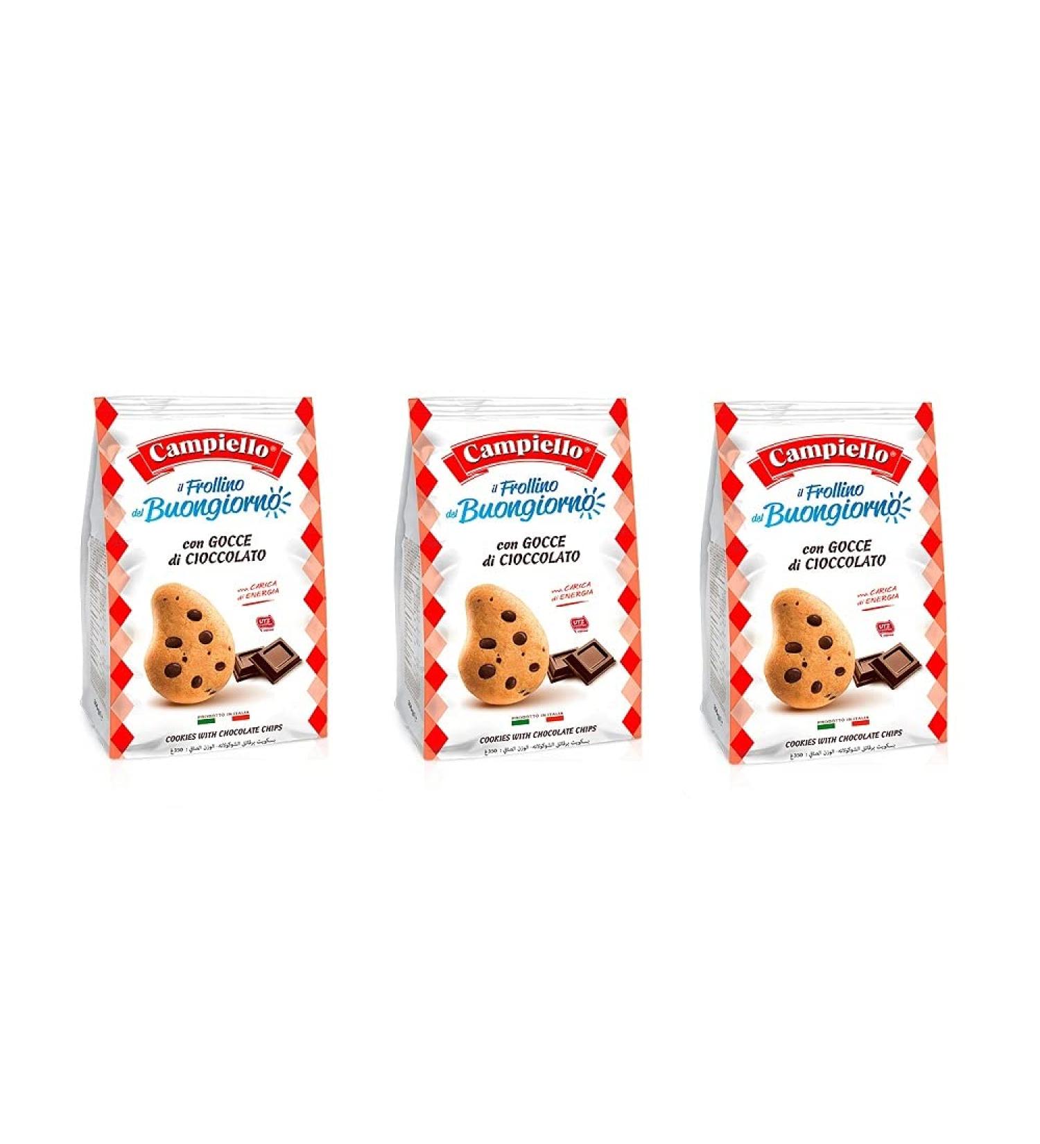 Campiello Campiello Il Frollino del Buongiorno with chocolate chips Shortbread with Chocolate Pieces 350g Cookies 100% Italian Cookies 350g