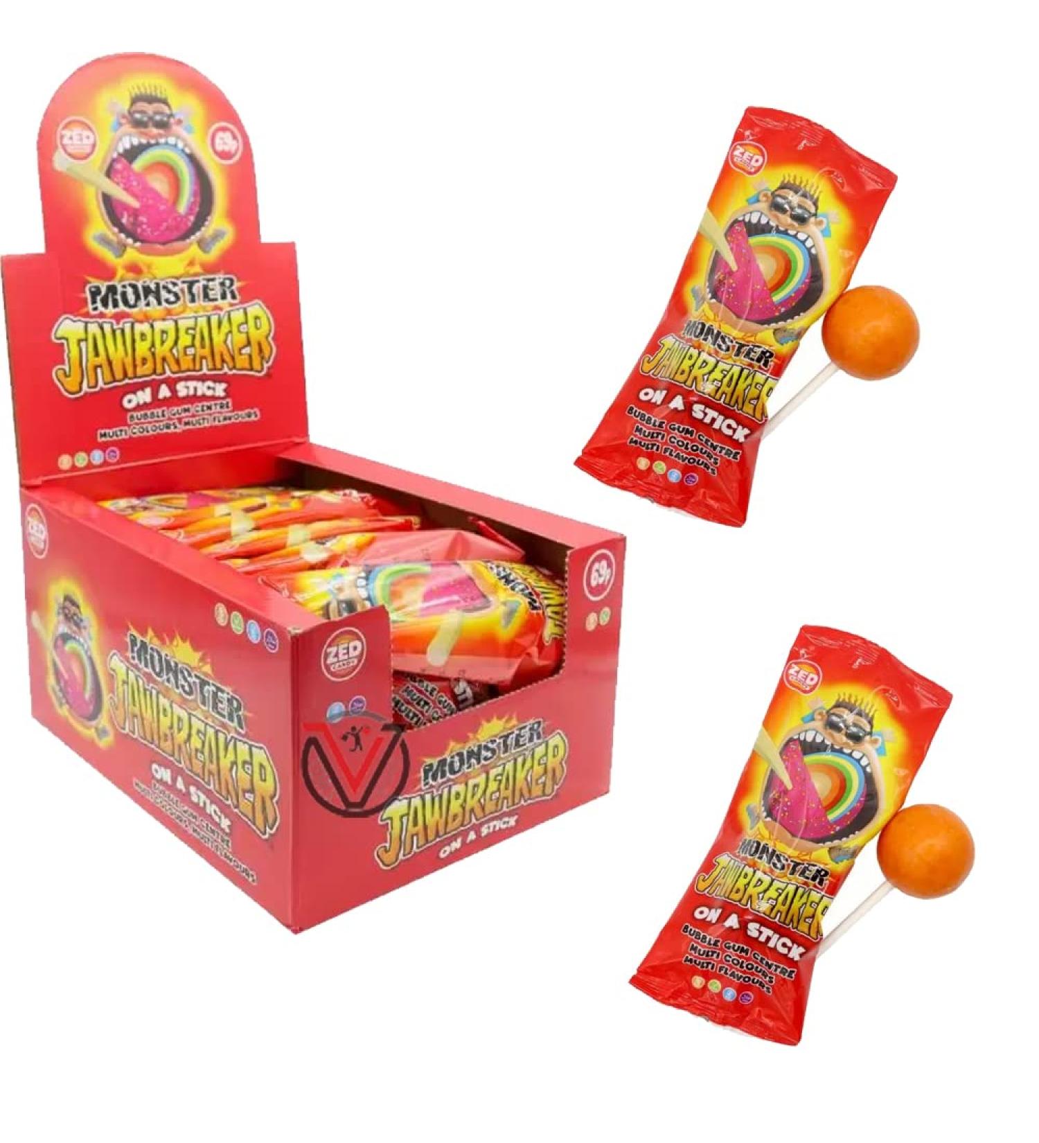 Zed Candy Monster Jawbreaker On A Stick 60g | Pick Any Number of Packs - Buy Online on GoSupps.com