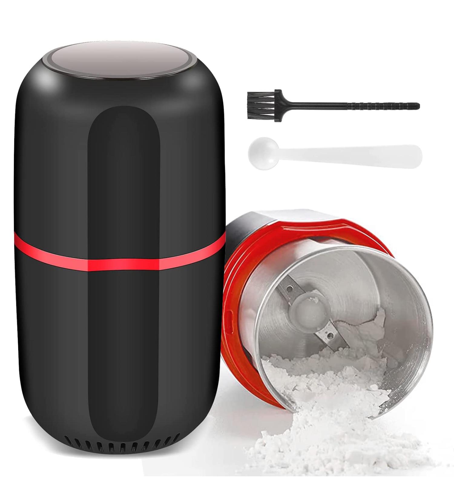 Electric Pill Crusher Grinder - Crush Medication and Vitamins to Fine Powder with Stainless Steel Blades - Buy Online on GoSupps.com