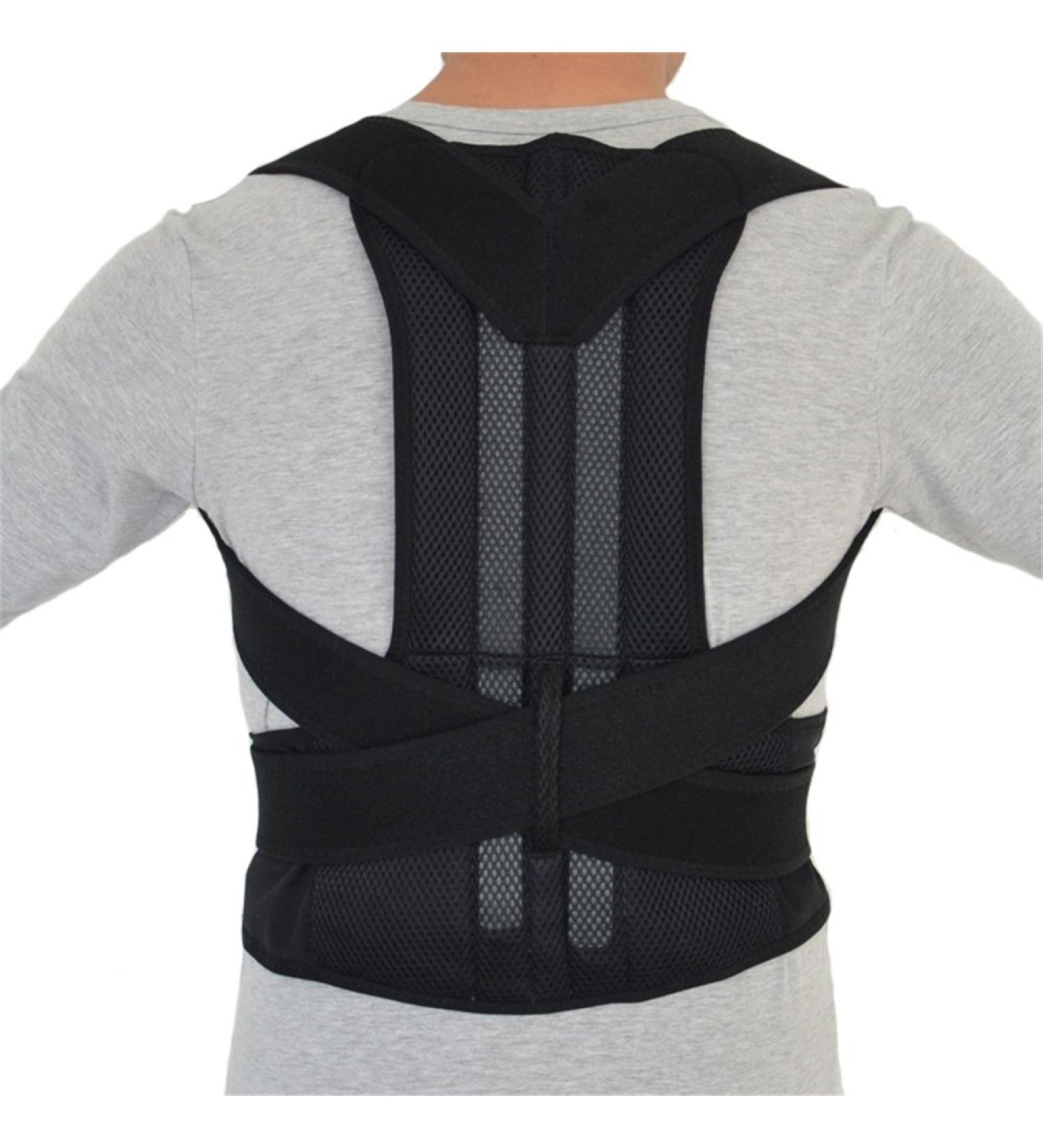 Aofit B003 Unisex Plus Size Back Support Brace - Adjustable Lumbar Support for Posture Correction & Back Pain Relief (XXL Black - Buy Online on GoSupps.com