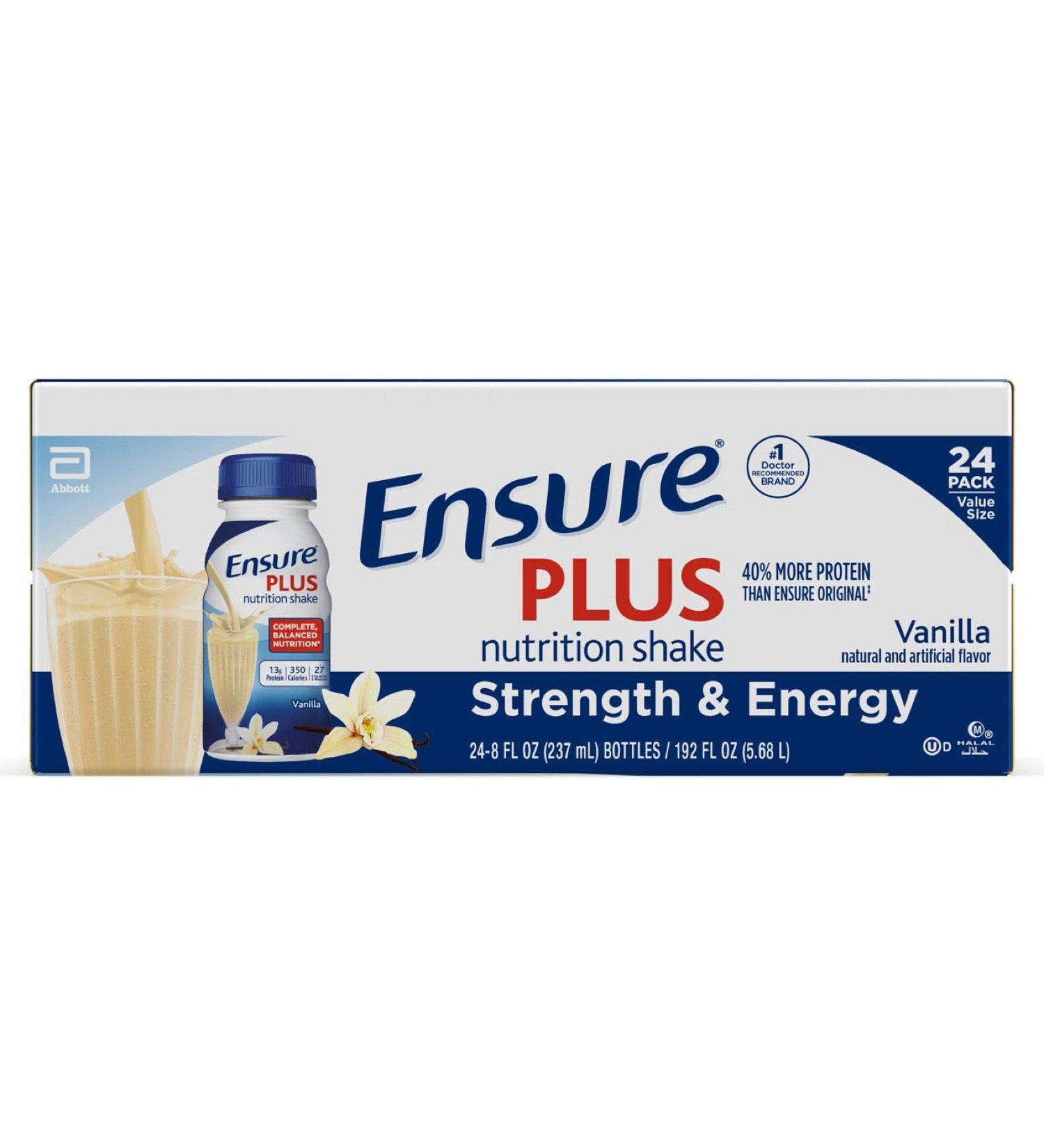Ensure Plus Homemade Vanilla Shake (8 oz. bottles 24 pk. )