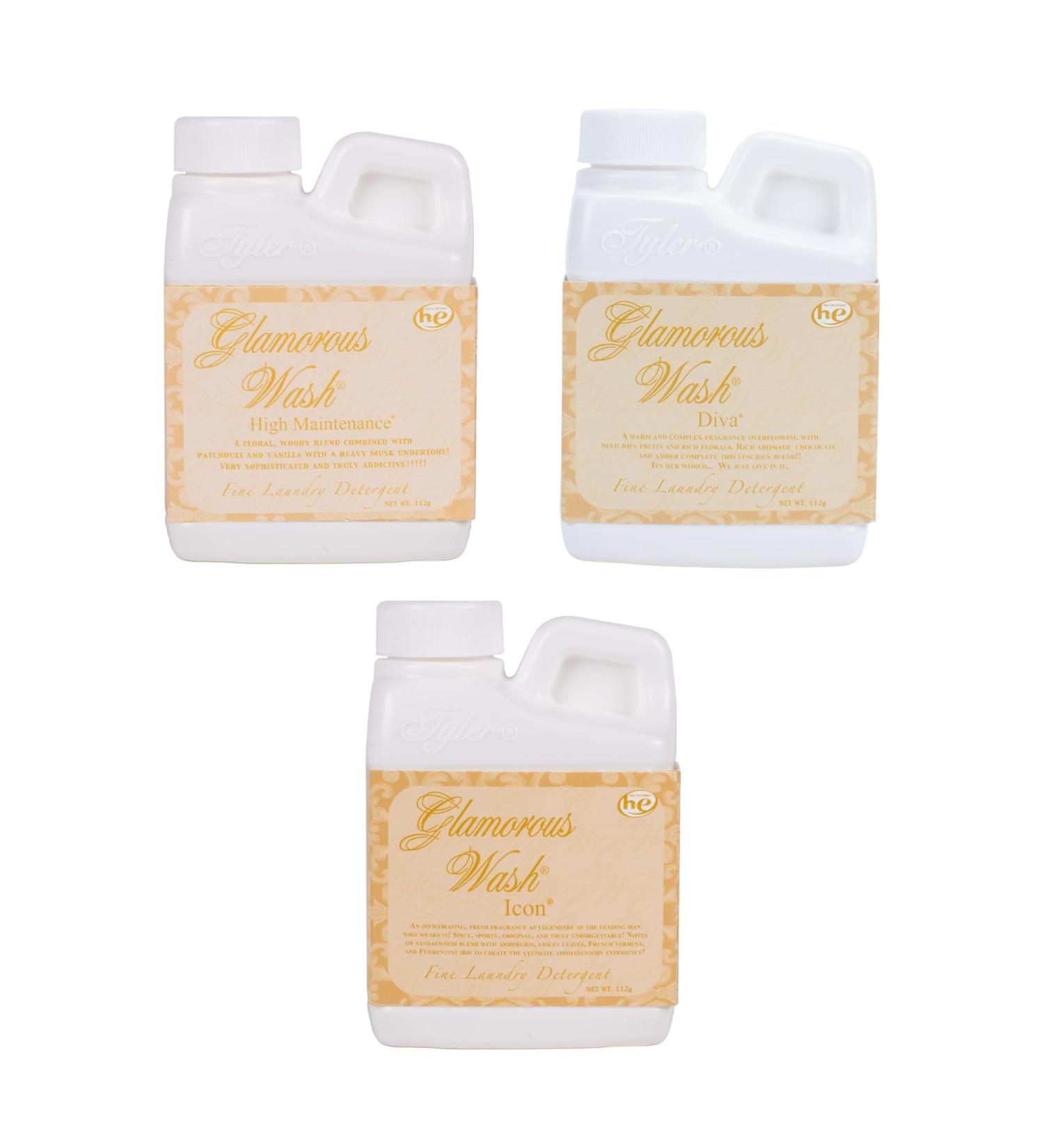 Elanze Designs Tyler Candle Glamorous Wash - Luxurious 4oz Liquid Laundry Detergent Set (High Maintenance Diva Icon) - Premium Scented Laundry Care for International Shipping - Buy Online on GoSupps.com