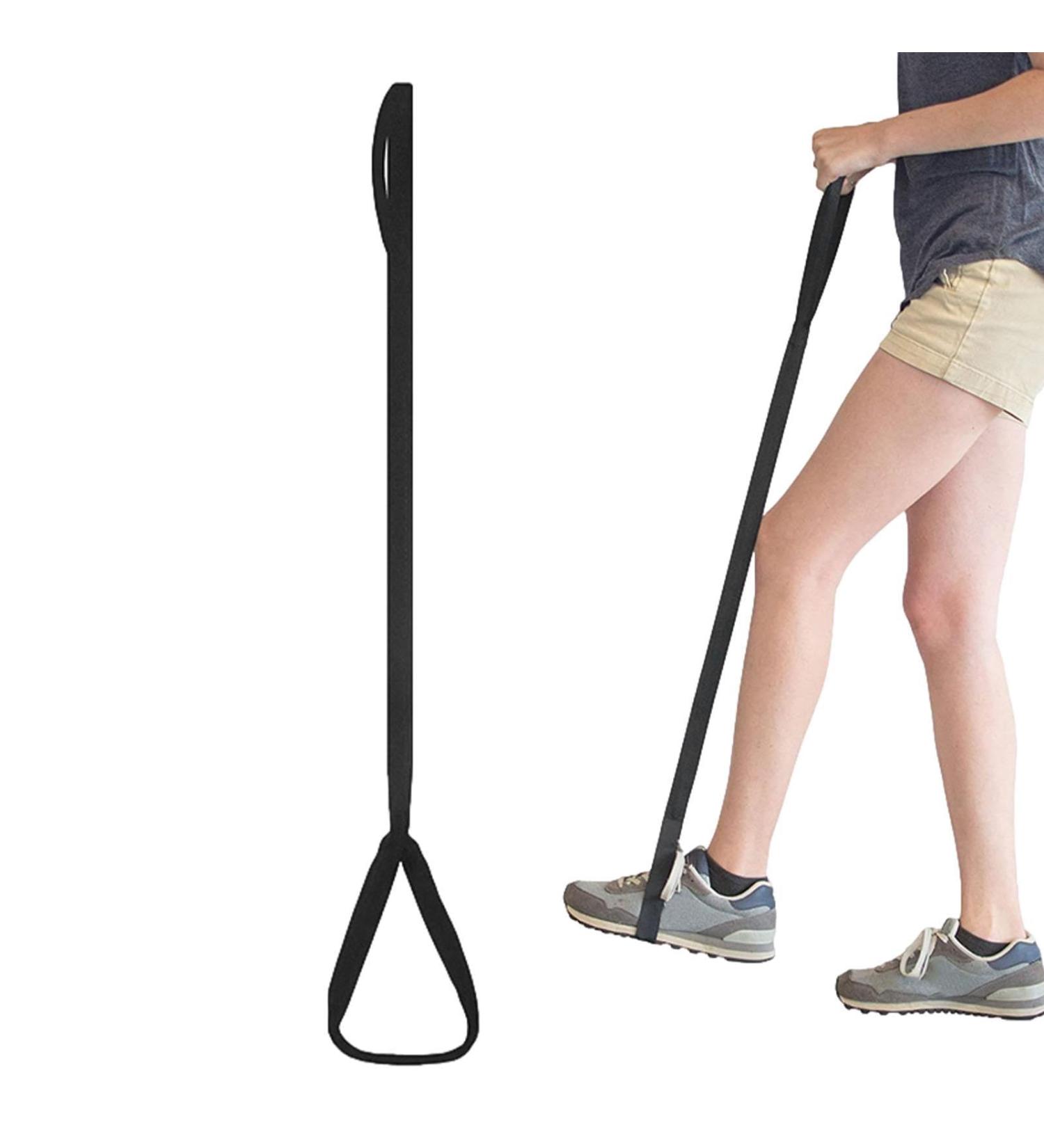 Leg Lifter Strap | Extra Long Leg Strap with Webbed Loops | Rigid Hand Strap & Foot Loops Leg Lift Assist & Riser Mobility Tool for Wheelchair Hip & Knee Surgical - Buy Online on GoSupps.com