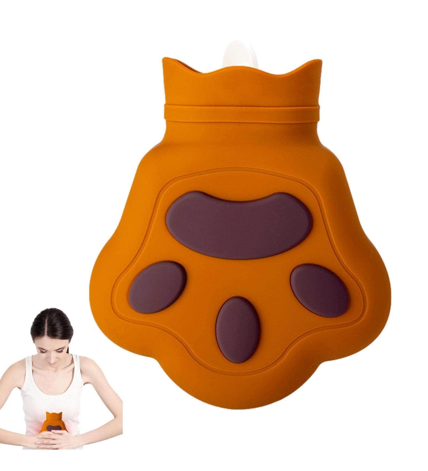 Voiakiu Small Hot Water Bottle - Cute Bear Silicone Heat Bottle for Menstrual Cramps & Winter Comfort | Perfect Hand & Foot Warmer - Buy Online on GoSupps.com