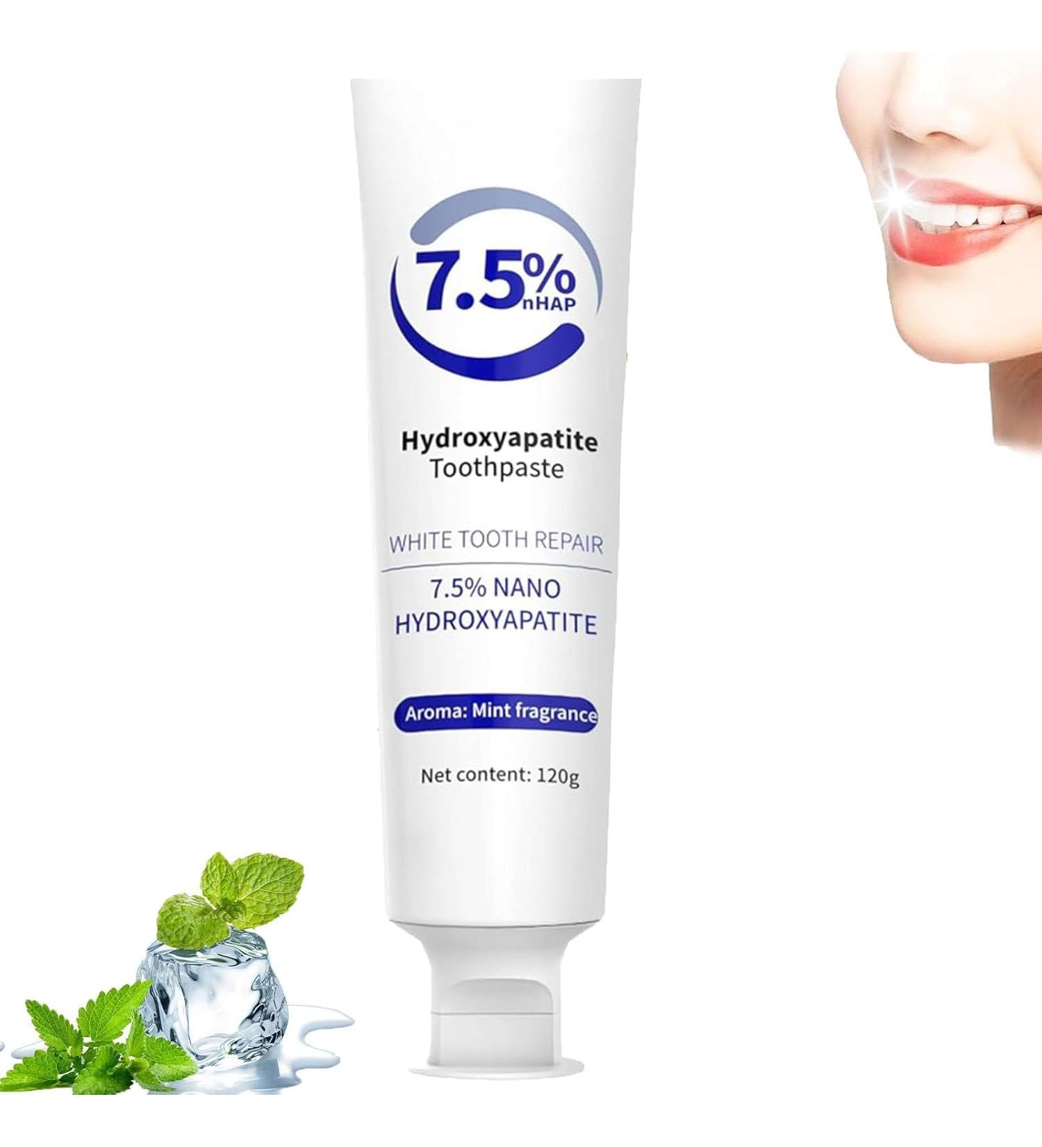 7.5% Hydroxyapatite Toothpaste Hydroxyapatite Toothpaste Repairing and Protective Toothpaste Fluoride-Free Formula with Sweet Mint for Enamel Protection - Buy Online on GoSupps.com