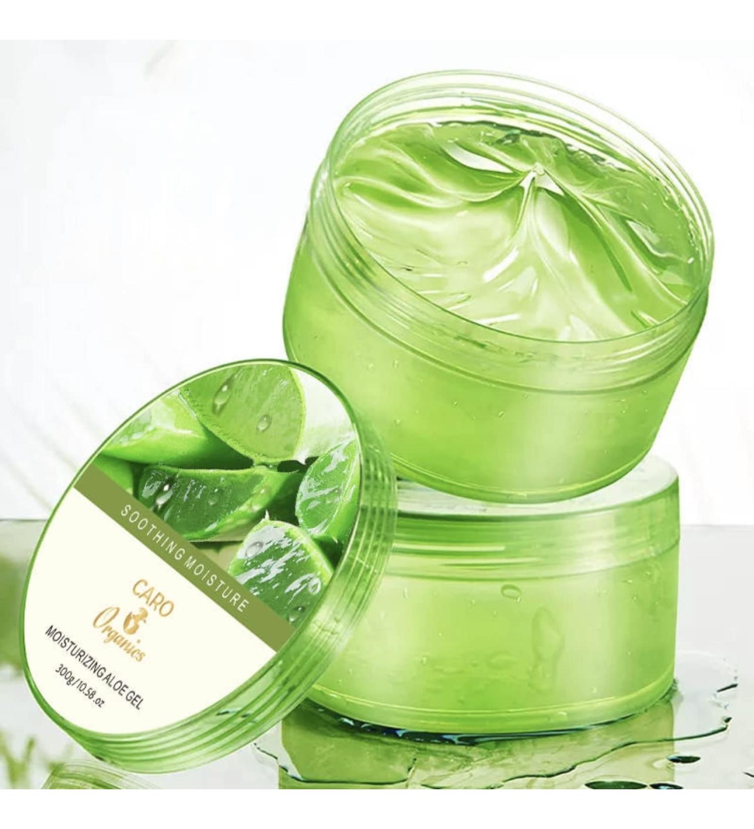 Organic Aloe Vera Gel 300g - Natural Moisturizing Cream for Sunburn, Scars, and Anti-inflammatory Care - Buy Online on GoSupps.com