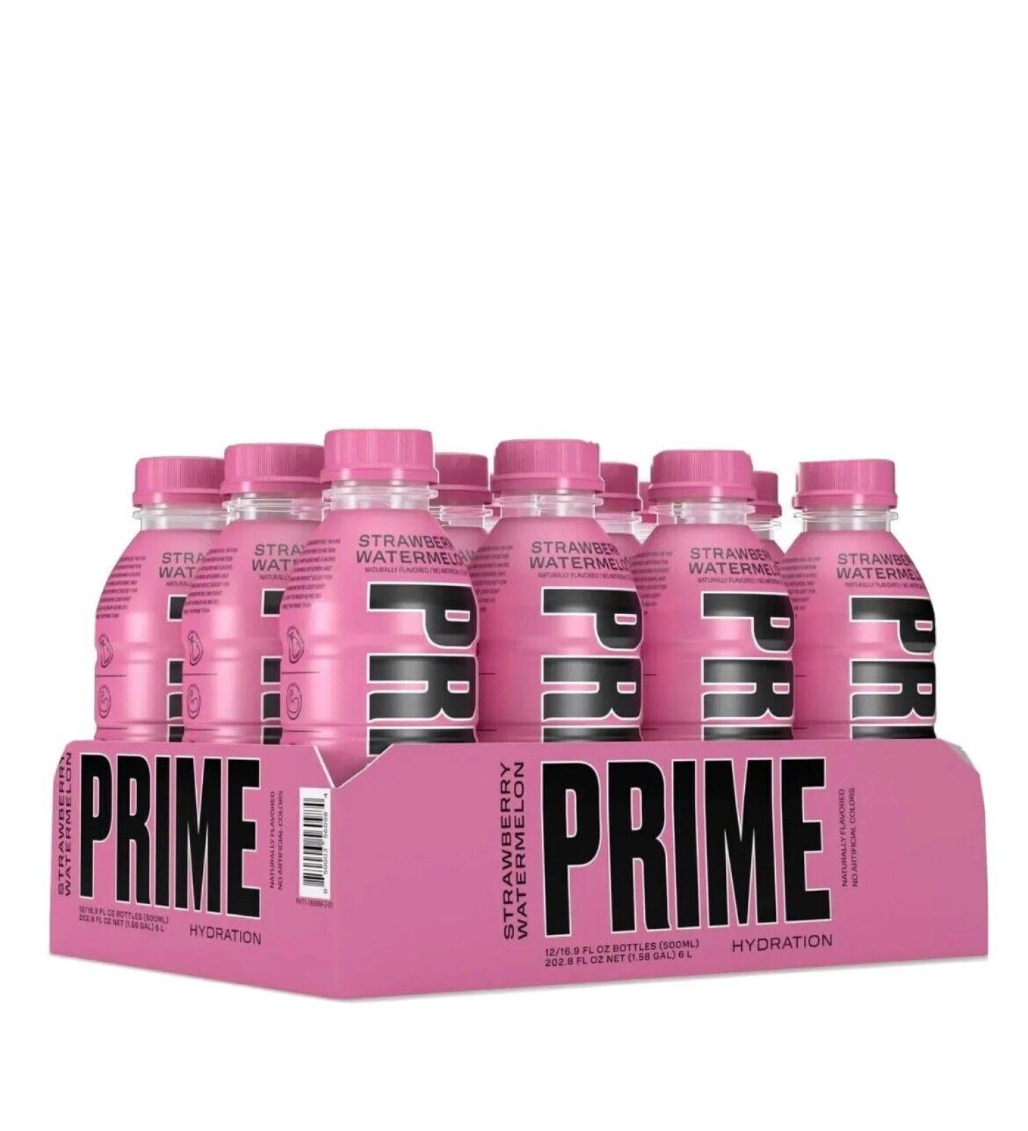 PRIME Hydration Sports Drink by Logan Paul & KSI Strawberry Watermelon 12 x 500ml Bottle