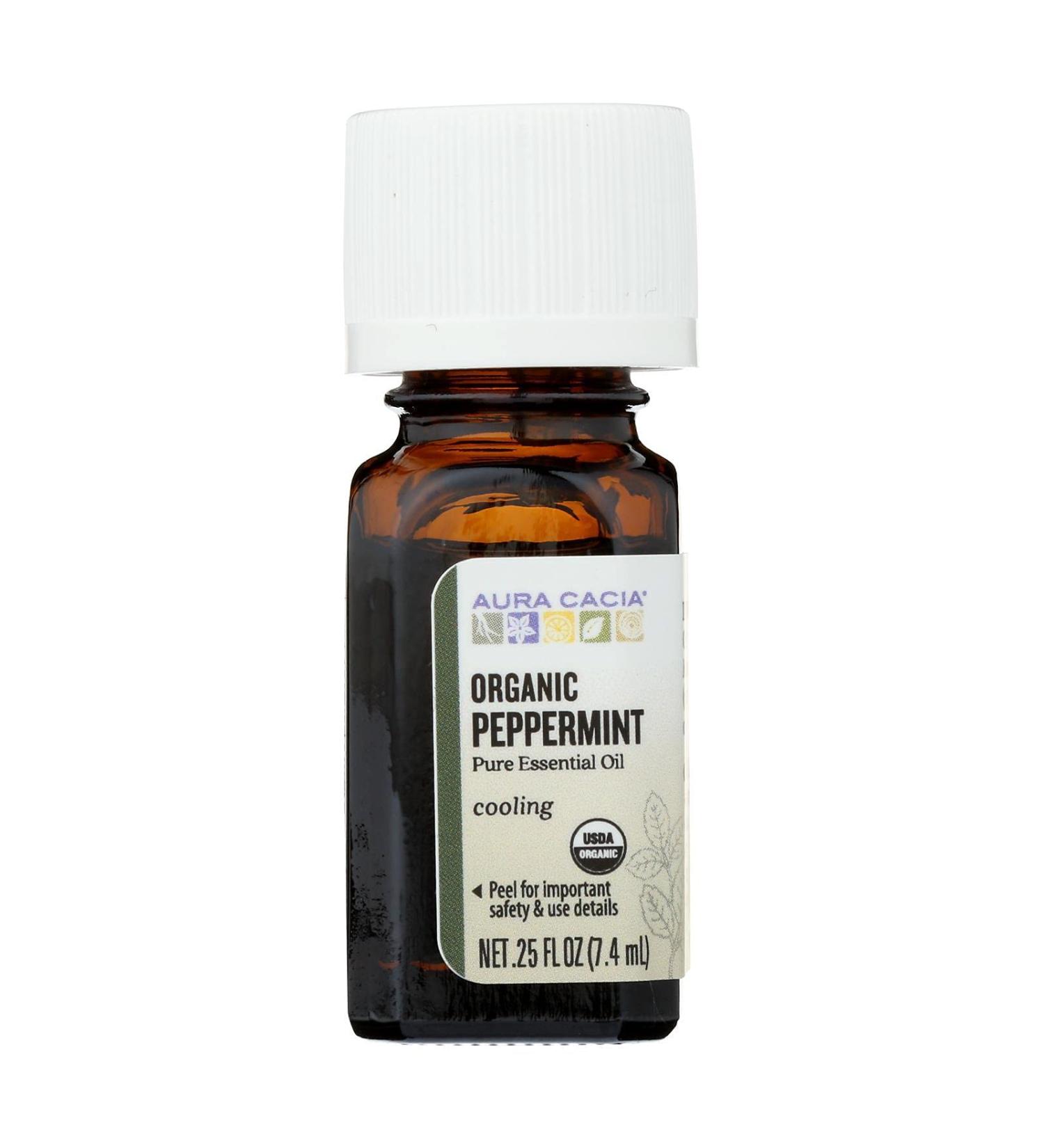Multi-Purpose Essential Oils 0.25 oz by Aura Cacia Organic Peppermint
