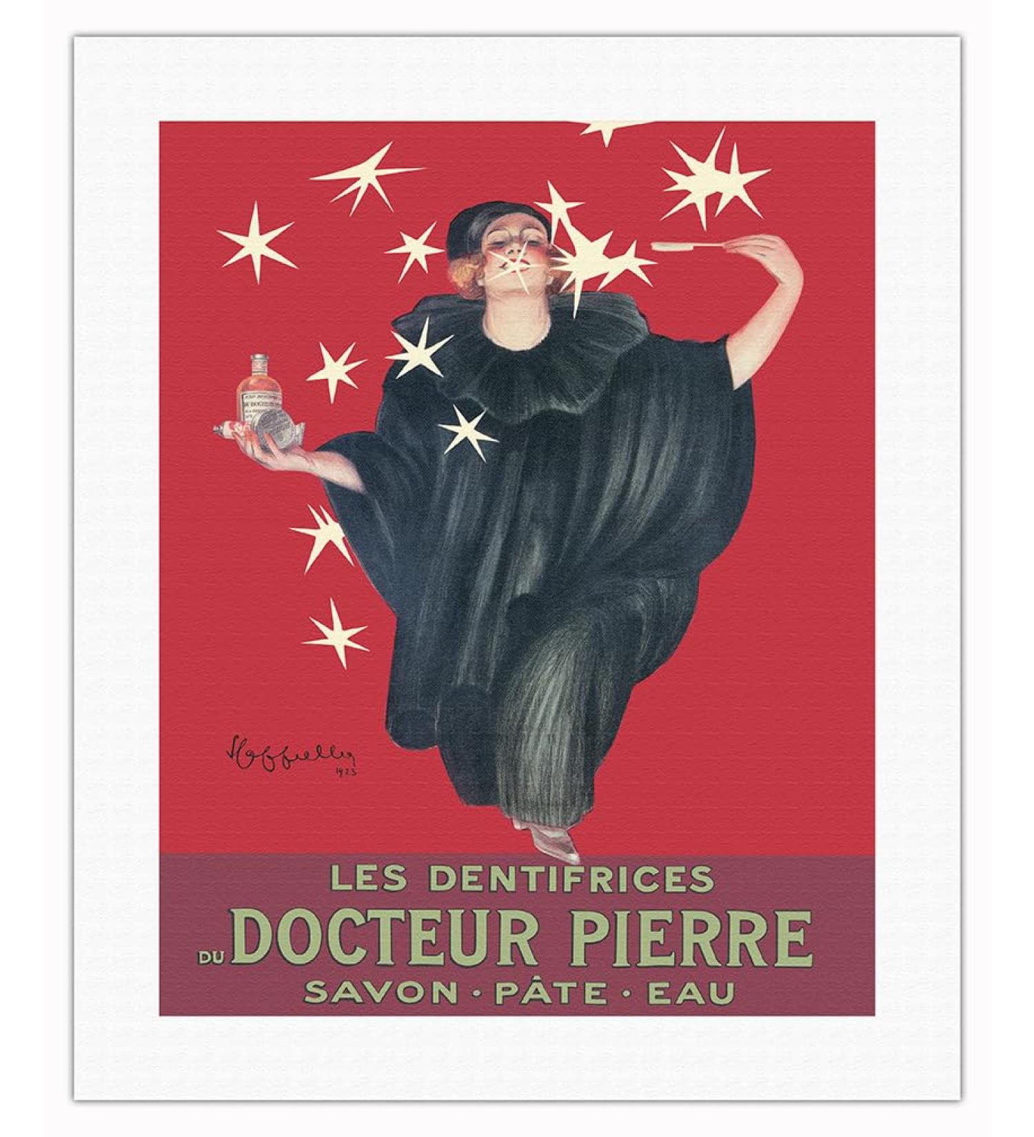 Docteur Pierre s Soap Toothpaste (Les Dentifrices Savon) - Vintage French Advertising Poster by Leonetto Cappiello c.1923 - Fine Art Rolled Canvas Print 16in x 20in Rolled Satin Canvas 20L" x 16W" - Buy Online on GoSupps.com