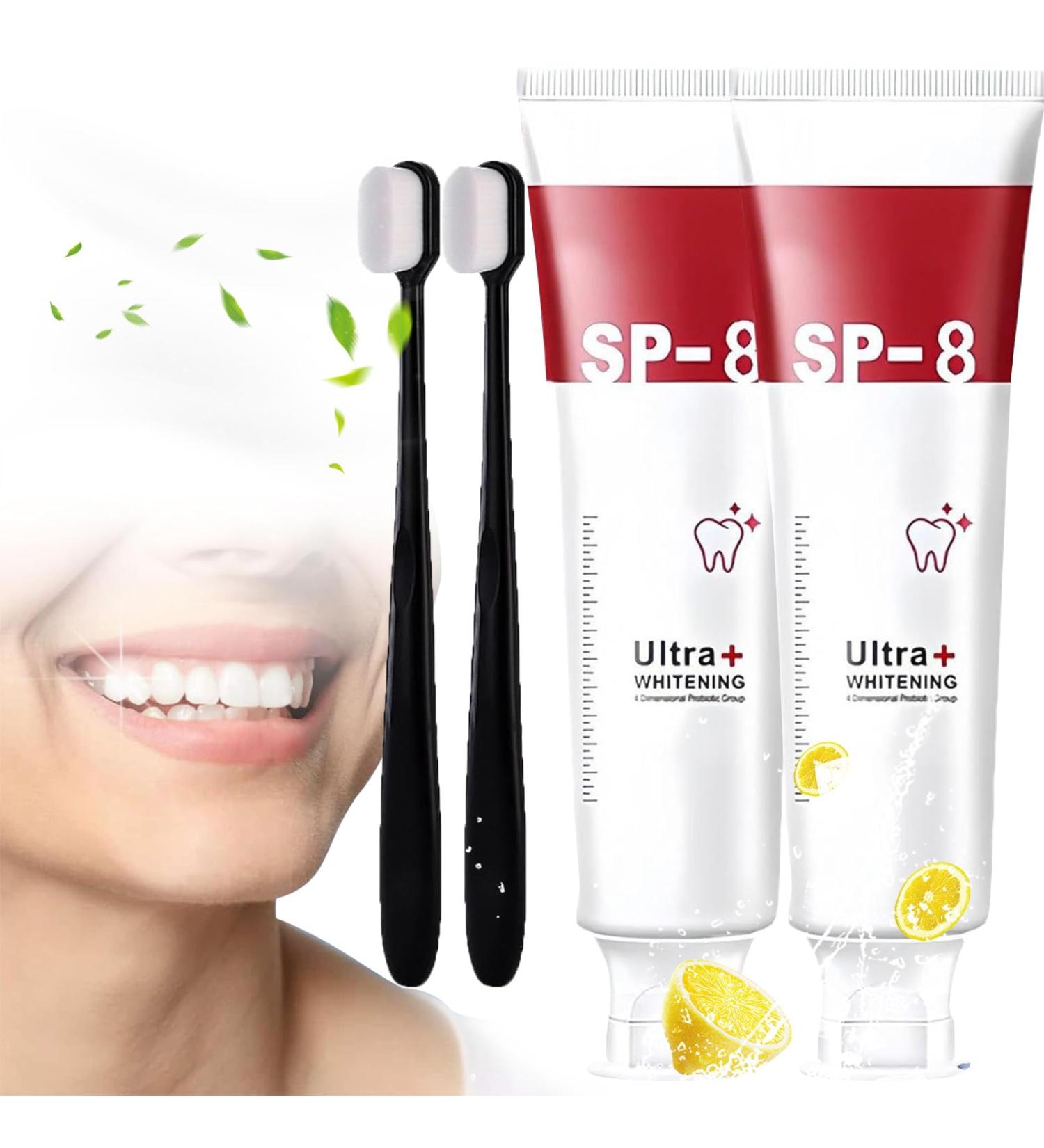 Shop SP 8 Ultra Whitening Toothpaste - Brightening Probiotics Deep Cleaning Care & Fresh Breath (2 Pcs) - International Shipping Available - Buy Online on GoSupps.com