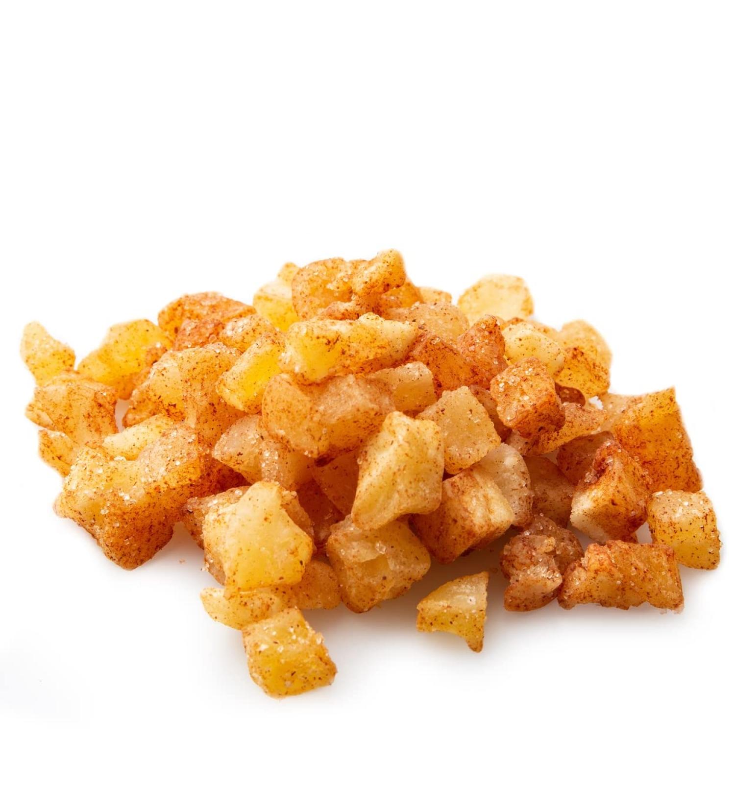 Oh! Nuts - Chunky Diced Cinnamon Dried Apple - 1LB Bulk Bag | Fresh Dehydrated Sweetened Apple Cubes for Snacking & Baking | Low Cholesterol, High Fibers, Rich in Vitamin A & C Diced Cinnamon Apple Cubes