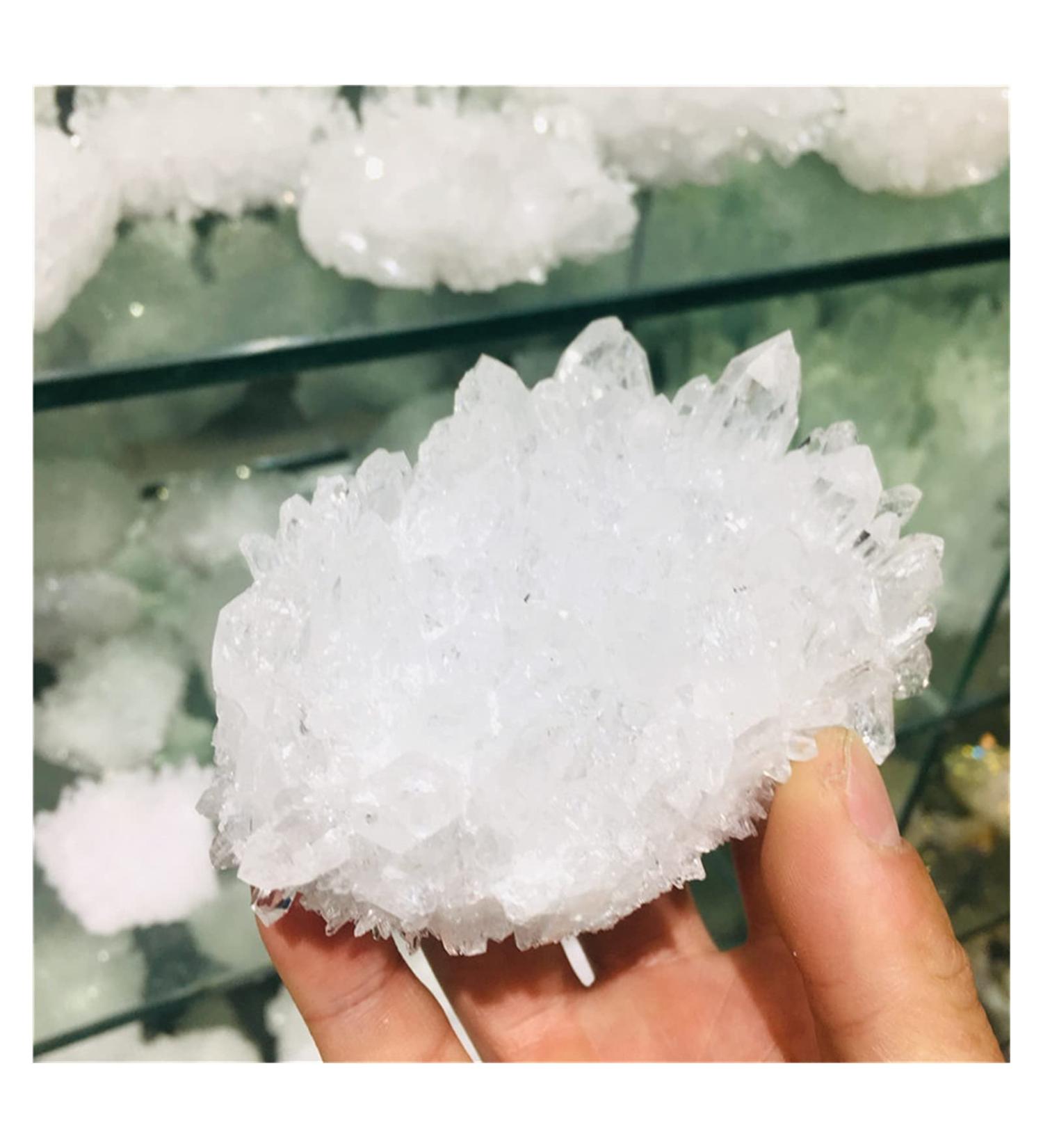 Natural White Ghost Quartz Crystal Cluster Crystals raw Gemstone Specimen for Home&Office Decoration fengshui ZJGIDTEM (Size : 300-400g) - Buy Online on GoSupps.com