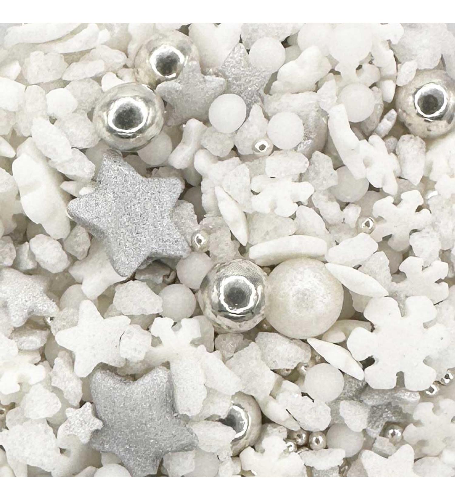 Sprinkletti Snowy Night Christmas Shapes & Sprinkles 100g - Perfect for Festive Cakes & Bakes - Buy Online on GoSupps.com