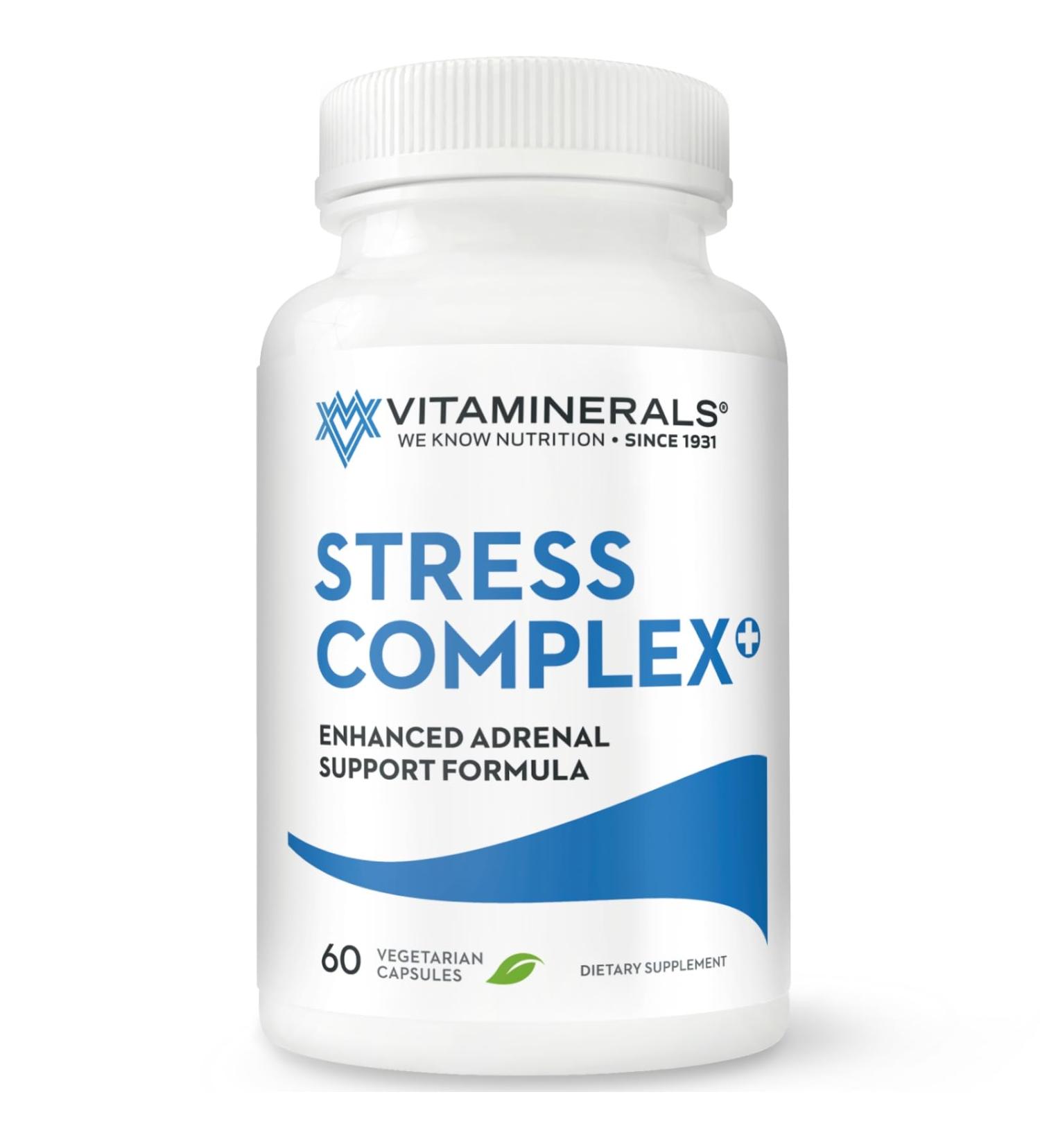 "VITAMINERALS 39 Stress Complex Adrenal Support Stress and Adrenal Support Complex 60 Count" - Buy Online on GoSupps.com