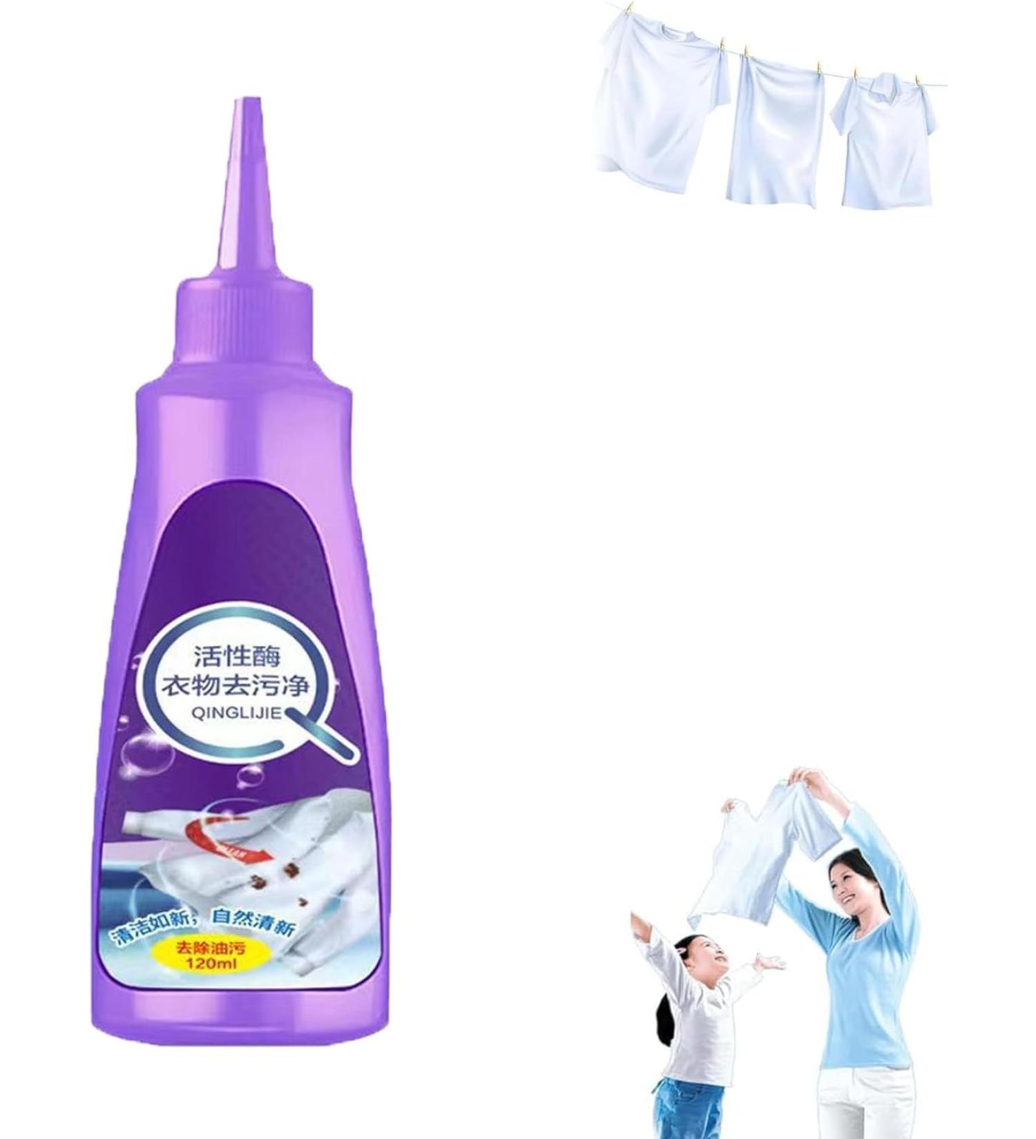 Shedmuller Stain Remover Shed Muller Active Enzyme Stain Remover Fast Stain Remover Laundry Stain Remover Stubborn Stains Cleaner Clothes Oil Stain Remover (Purple 1PC) - Buy Online on GoSupps.com