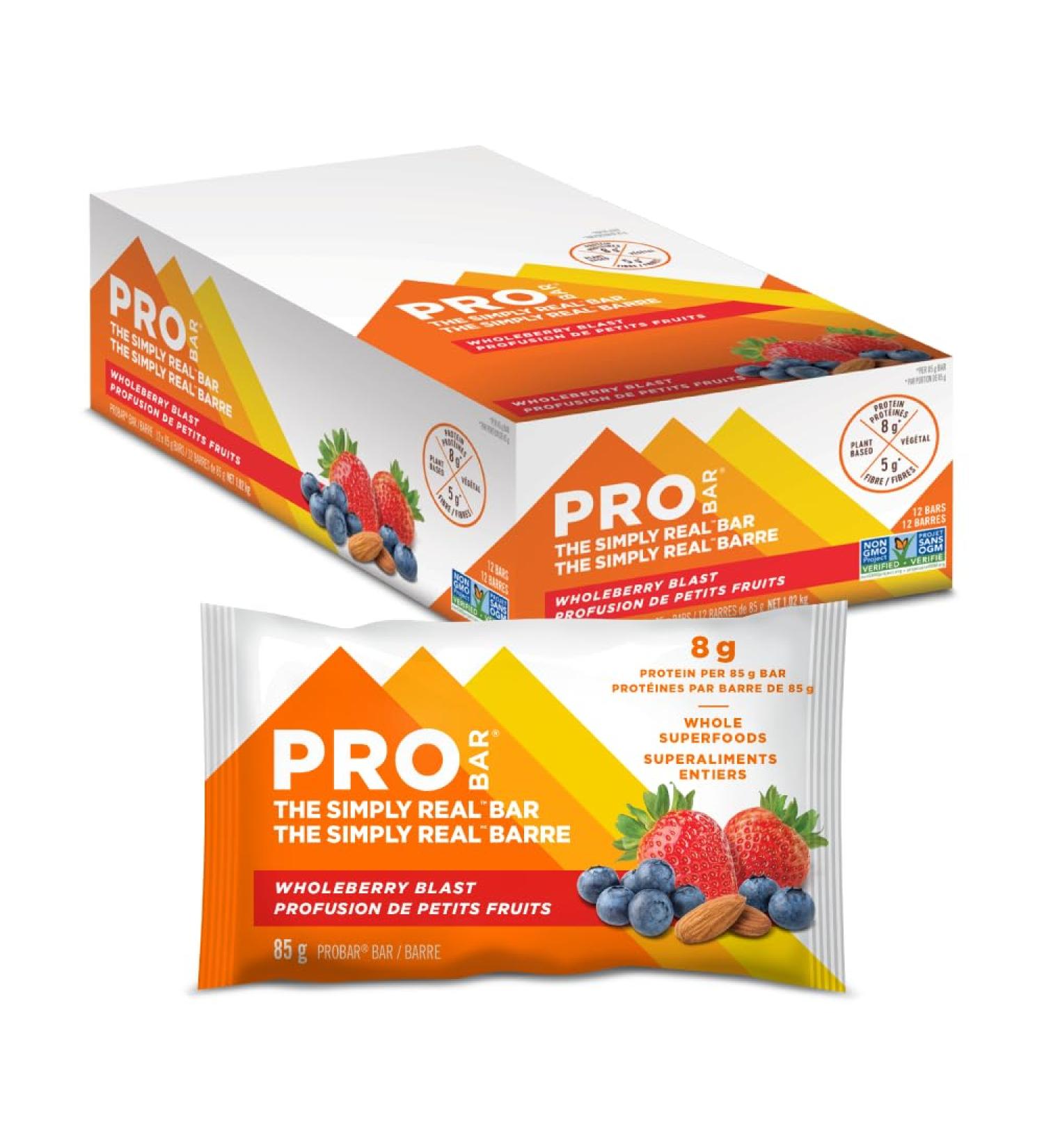 PROBAR - The Simply Real Meal Bar Plant-Based Whole Food Ingredients Whole Berry Blast 12 Count (85g) - Buy Online on GoSupps.com