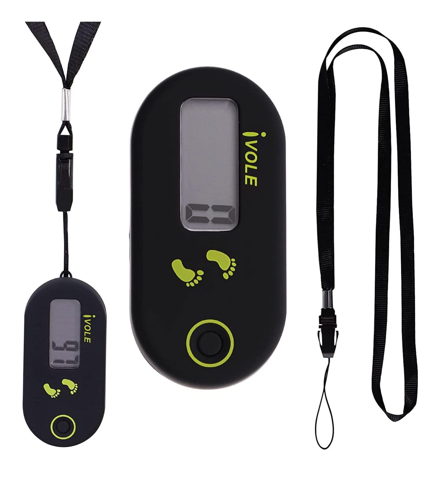Buy Accurate Electronic Pedometer with Clip - Mini Step Meter for Walking & Hiking | Sustainable Sport Training Accessory - Black B - Buy Online on GoSupps.com