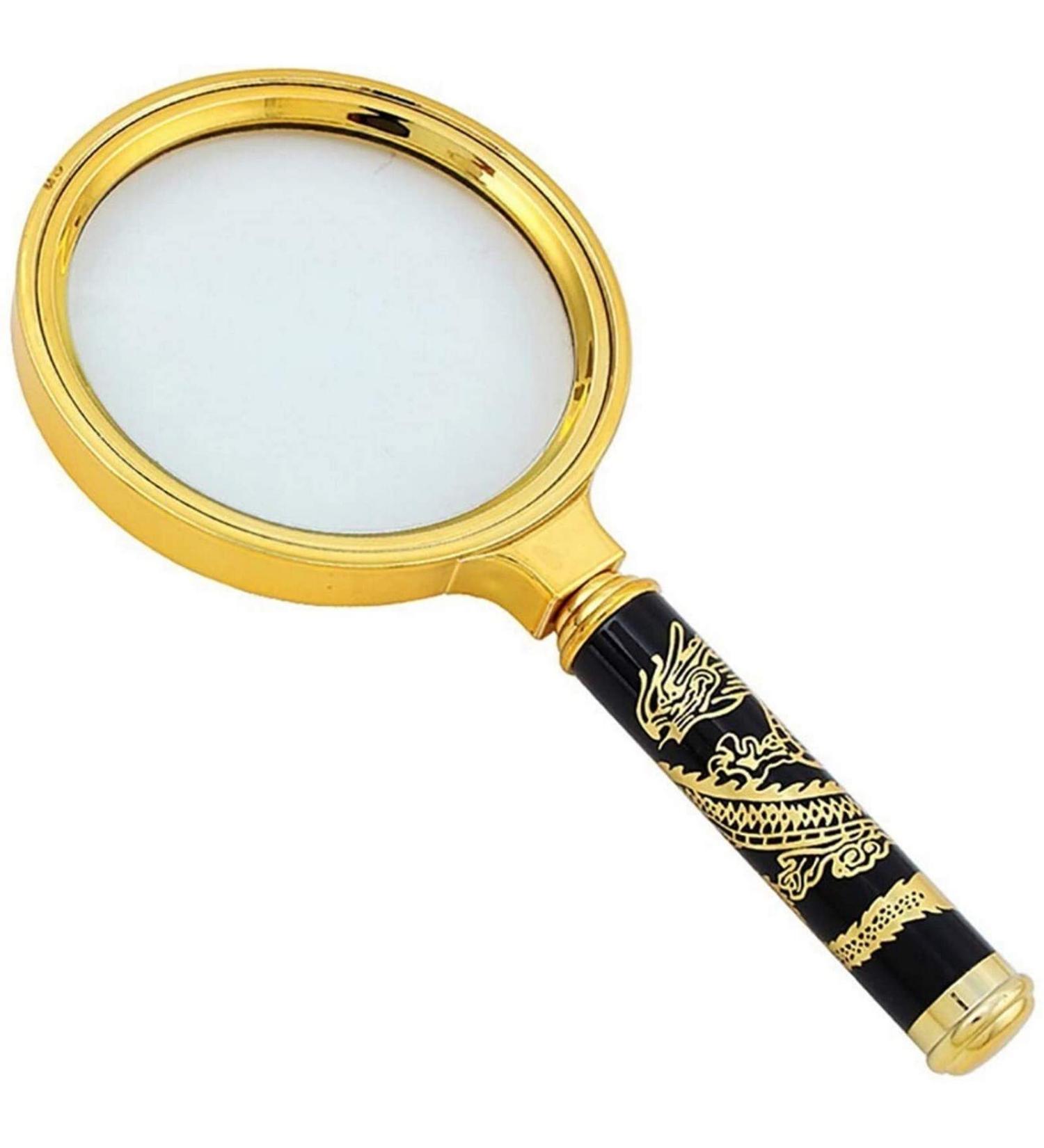 Magnifying Glasses for Hobbies Reading Magnifier Magnifying Glass Engraving Dragon 10 Times Handheld Reading - See Newspaper HD Optical Glass - Detachable Design Vision - Buy Online on GoSupps.com