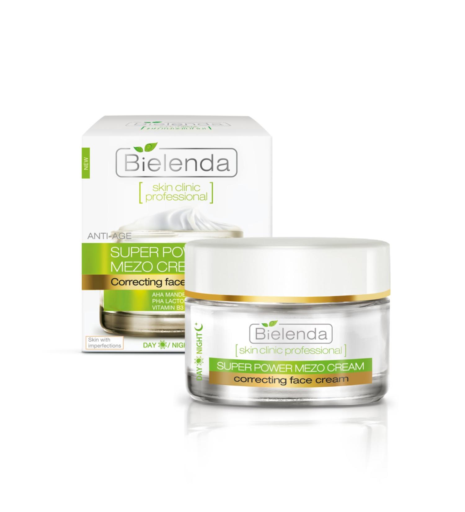 Bielenda Professional Mezo Anti-Wrinkle Corrective Cream Anti-Ageing Treatment for Combination Oily & Acne-Prone Skin Day/Night 50 ml - Buy Online on GoSupps.com
