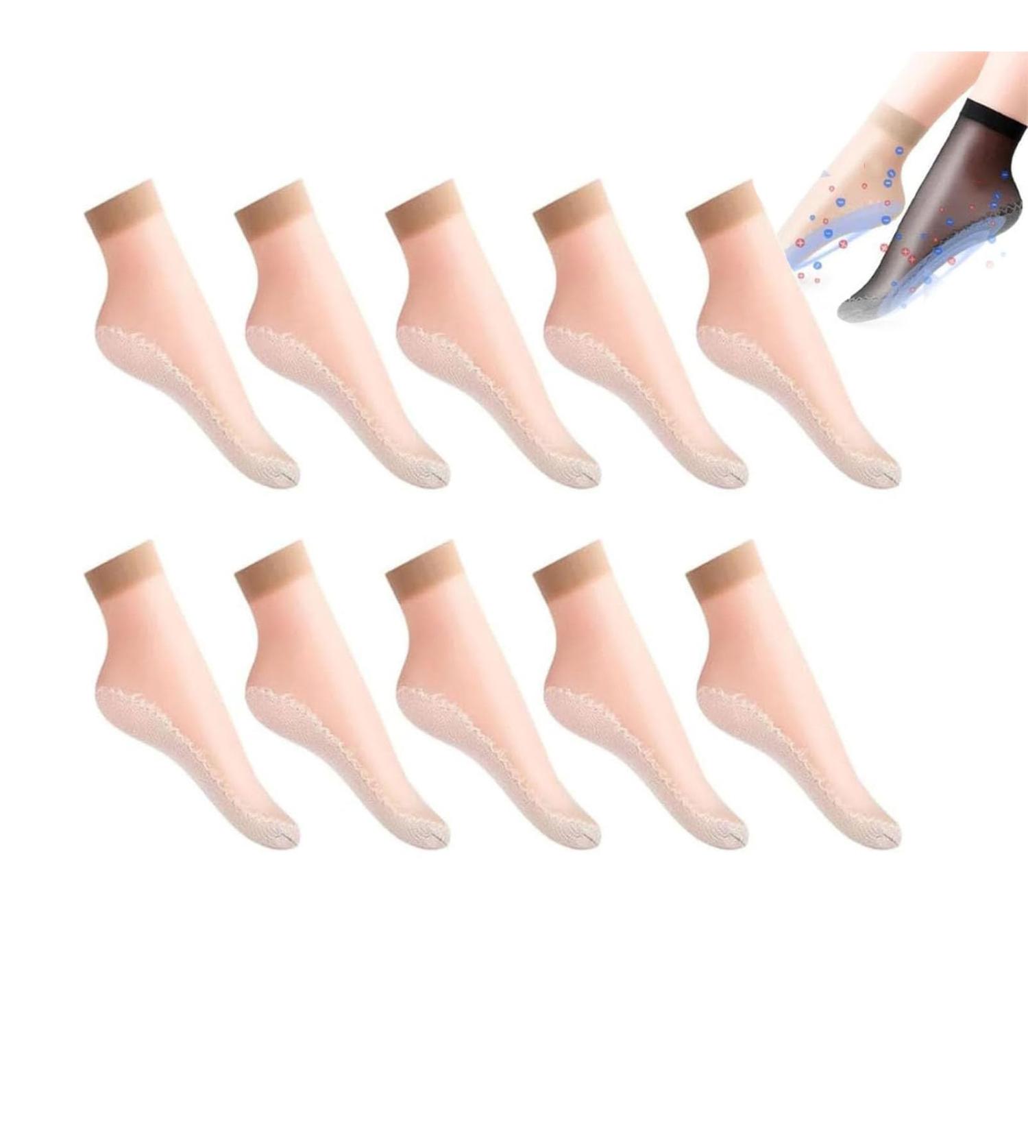 Spayeim Blueshot Turmalin-Ion Magnet Fiber Ice Socks | Body Forming Beige Stretch Socks - Ship Worldwide - Buy Online on GoSupps.com