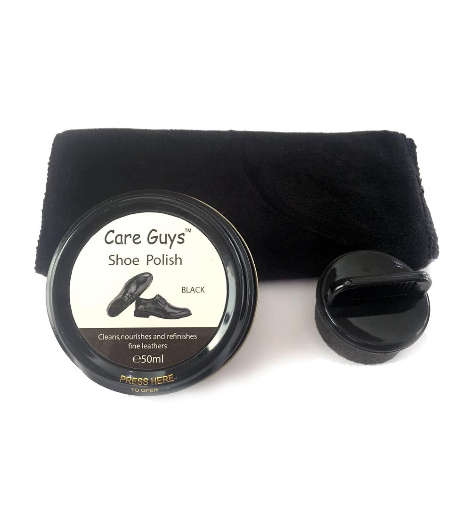 Black Shoe Polish Wax 2.7oz - Cleans, Nourishes & Refines Leather Shoes - Buy Online on GoSupps.com