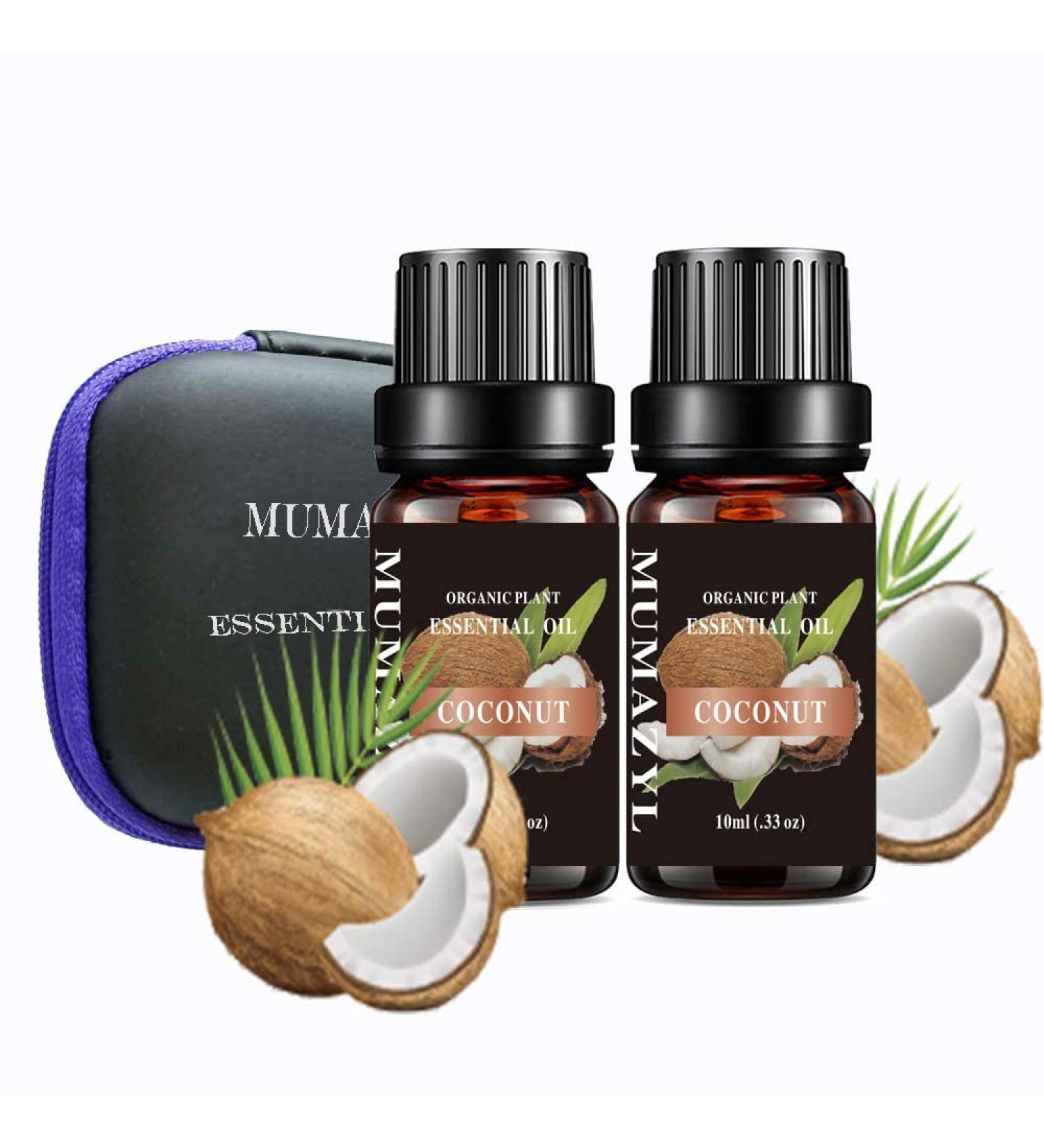 Organic Coconut Essential Oil Set - 100% Pure for Diffuser, Home Cleaning & Spa - 2 Pack 10ml - Buy Online on GoSupps.com