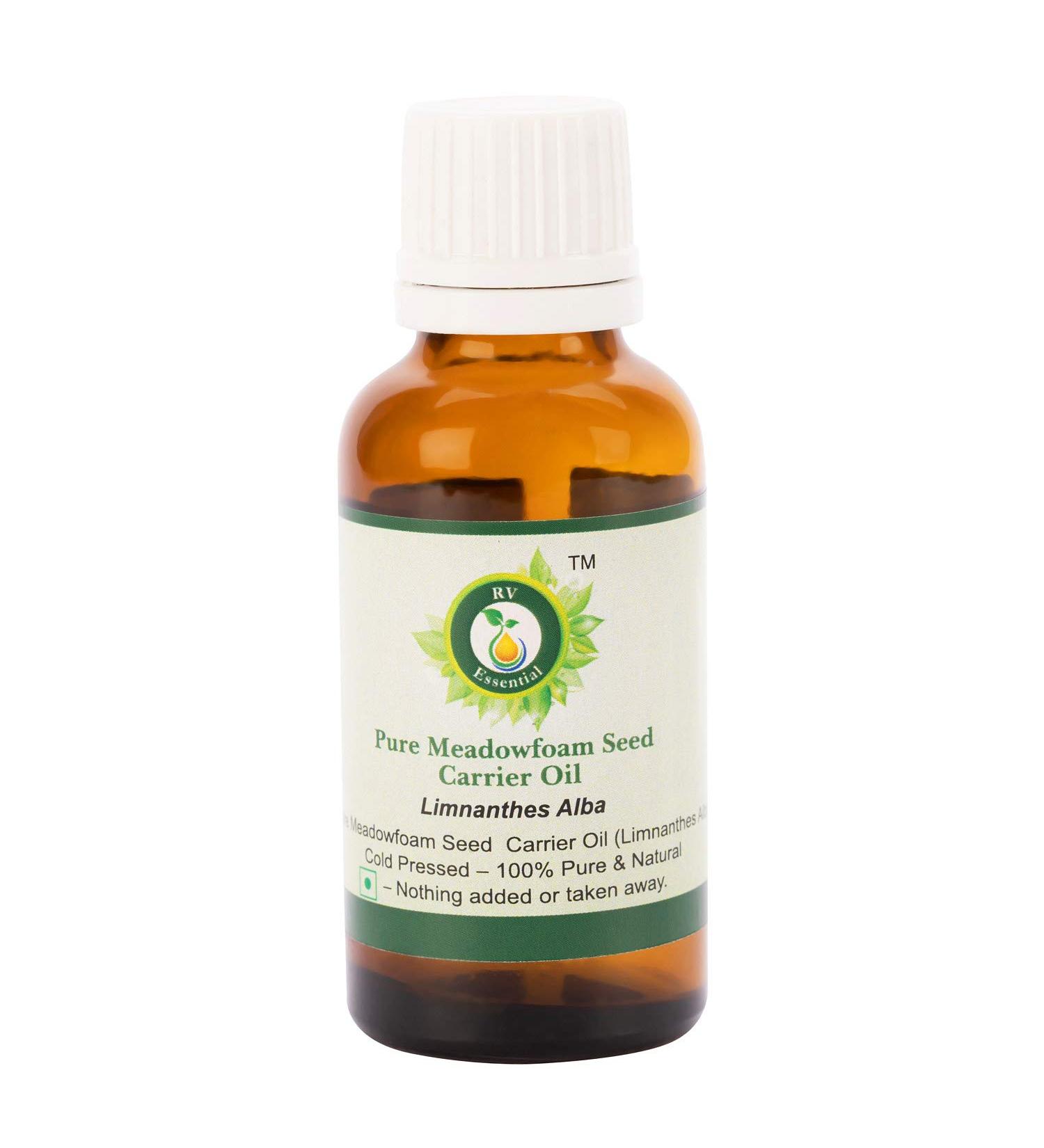 R V Essential Pure Meadowfoam Carrier Oil 50ml 169oz Limnanthes Alba 100 pure and natural cold pressed Pure Meadowfoam Carrier Oil