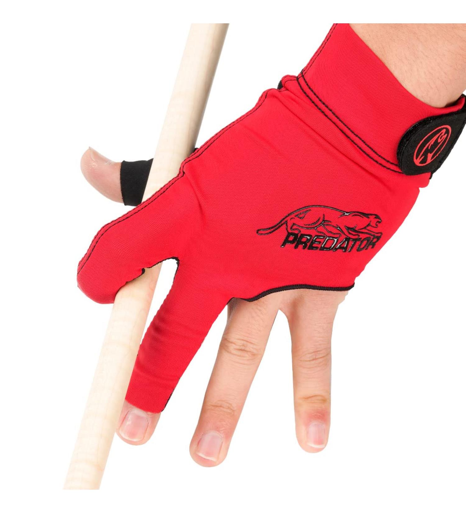 Critical Predator Billiard Glove - Non-Slip Lycra Fabric, Red - Buy Online on GoSupps.com