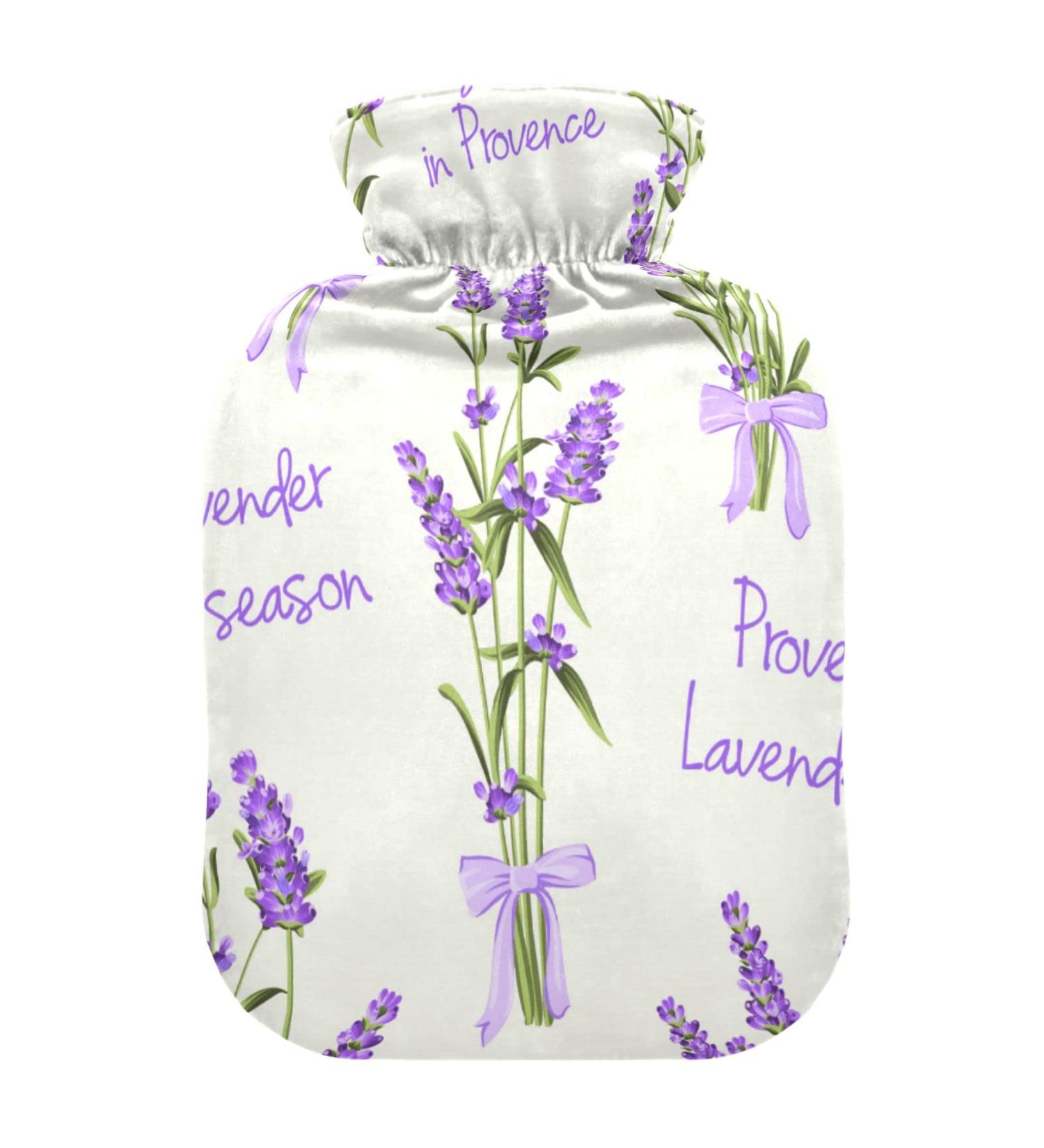 Buy Lavender Floral Hot Water Bottle | 2L Pain Relief & Hand Warmer | International Shipping - Buy Online on GoSupps.com