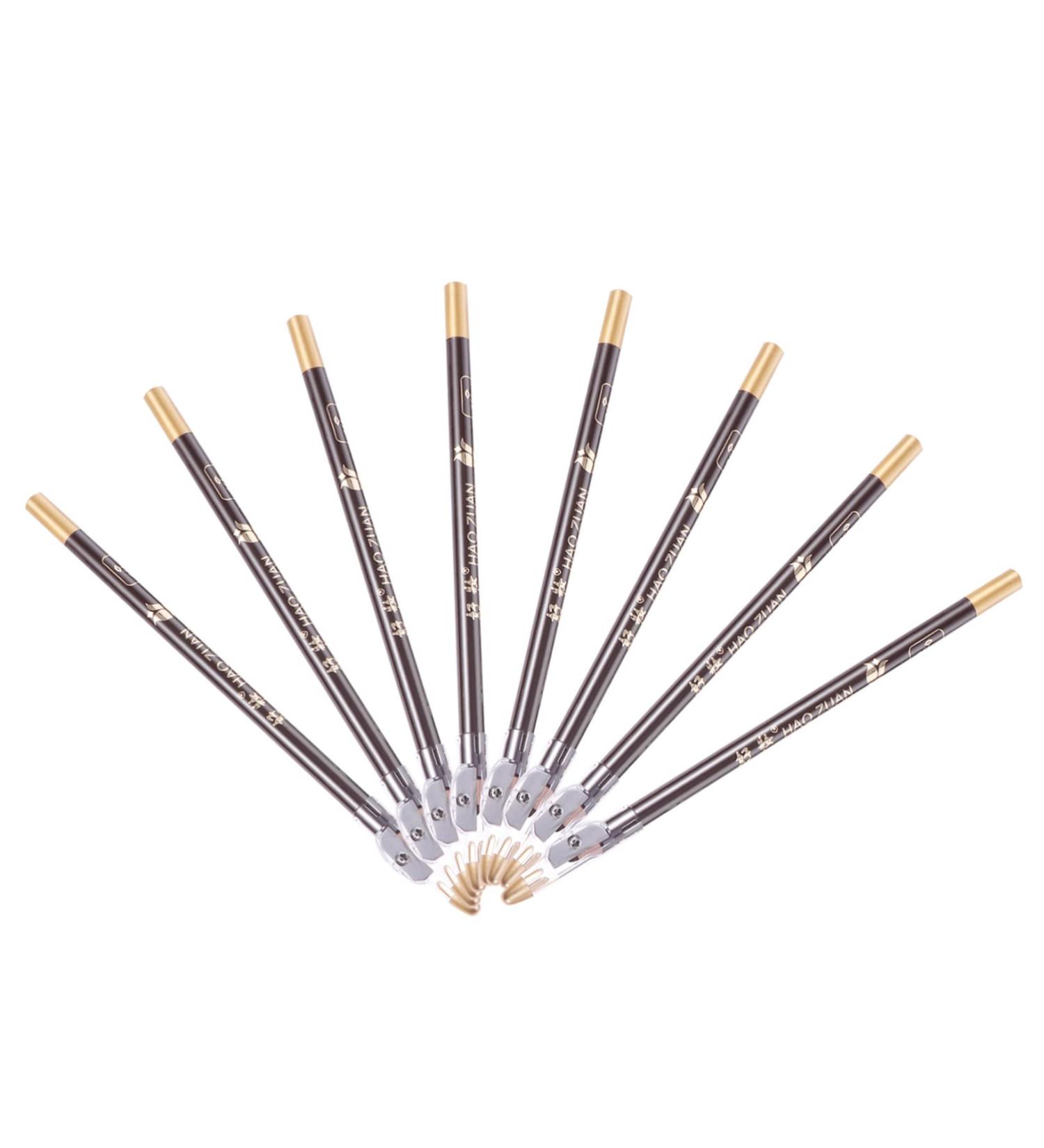 Beatifufu 8pcs Pencil Sharpener Eyebrow Pencil Makeup Gadgets Black Eyebrow Coffee Miss Bamboo Small Tools 1 count (Pack of 1) Coffee - Buy Online on GoSupps.com