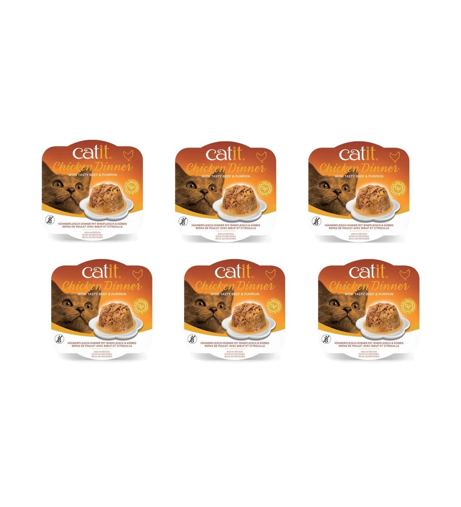 Catit Chicken Dinner with Tuna & Kale 80 g Pack of 6 Cat Food Wet Cat Food Cat Food Wet Nourriture Pour Chat Cat Wet Food Chat Kitten Food Kitten Wet Food Canned Cat Food Nourriture Chat - Buy Online on GoSupps.com