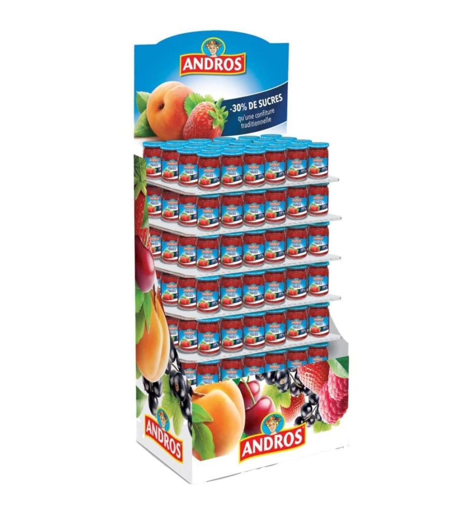 ANDROS - Light Strawberry Jam 350G - Pack of 4 - Sold By Lot - Buy Online on GoSupps.com