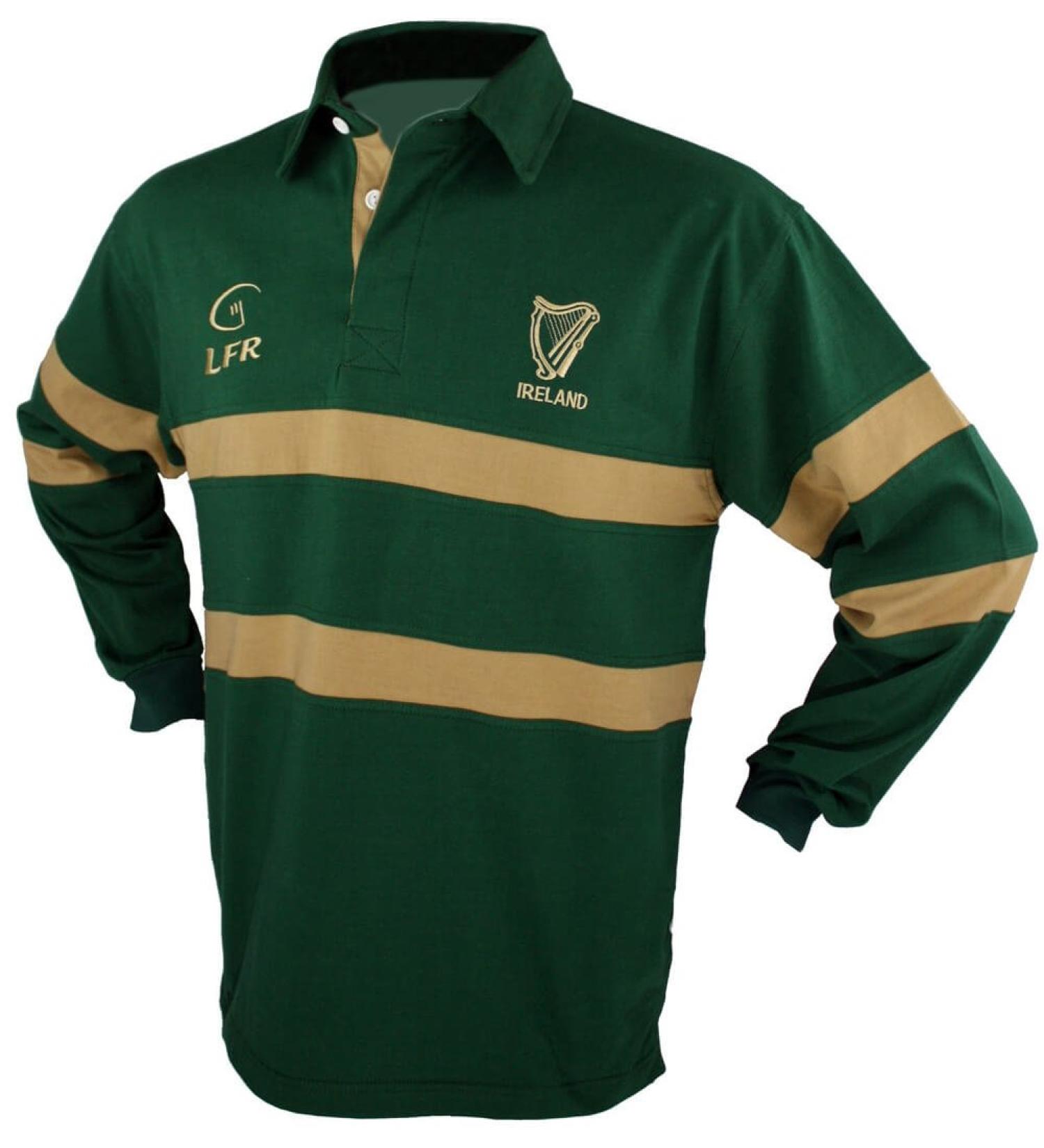 Irish Harp Men's Rugby Shirt L Green