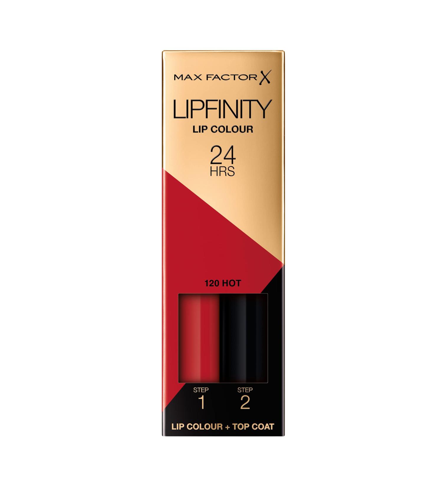 Max Factor Lipfinity Long-Lasting Two Step Lipstick - 120 Hot 4.2g - 2 Count - Buy Online on GoSupps.com