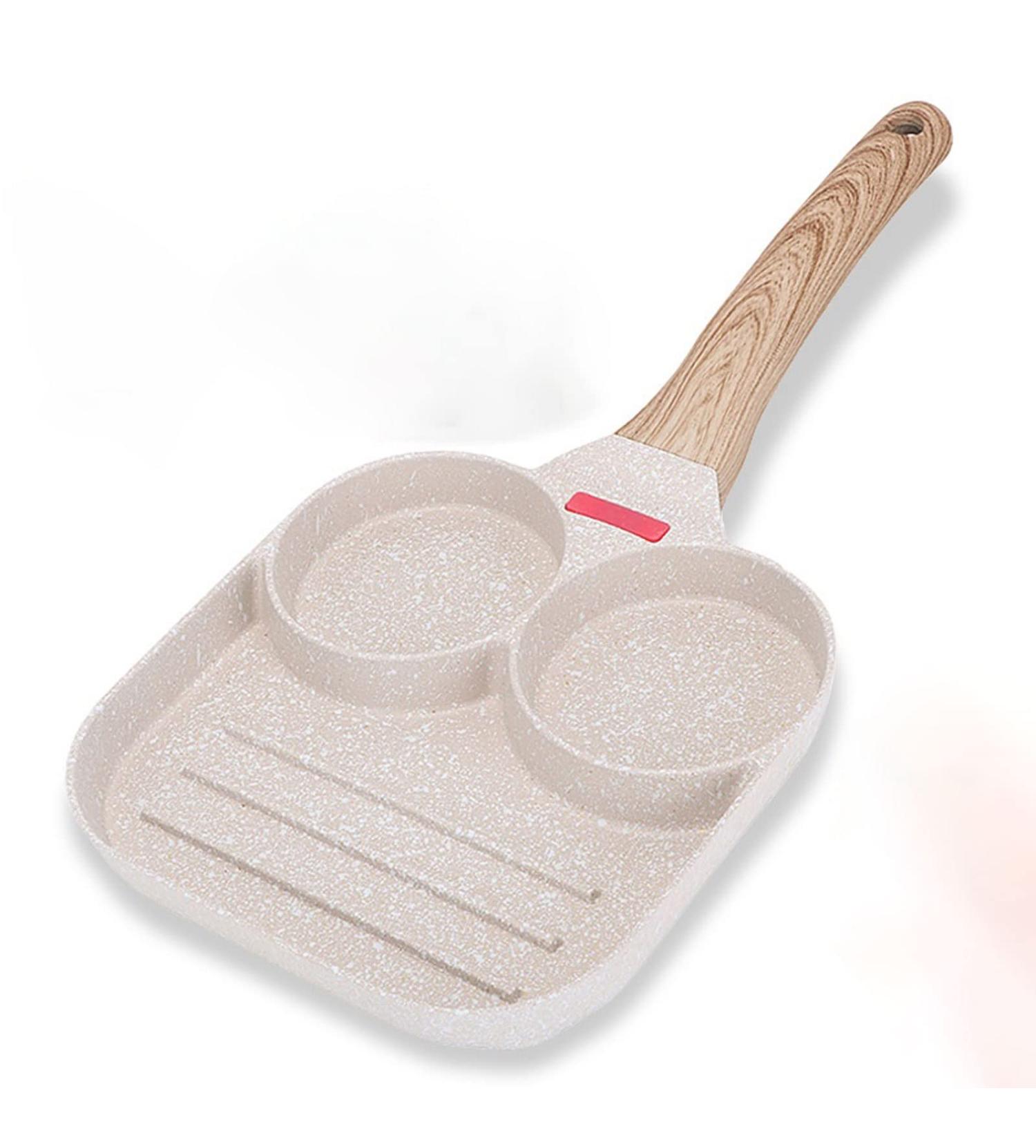 VIDOJI Cake Mould Frying Pan Steak Egg Pancake Pan Kitchen Utensils Handle Pan Steak Pan Durable Non-Stick Pan - Buy Online on GoSupps.com