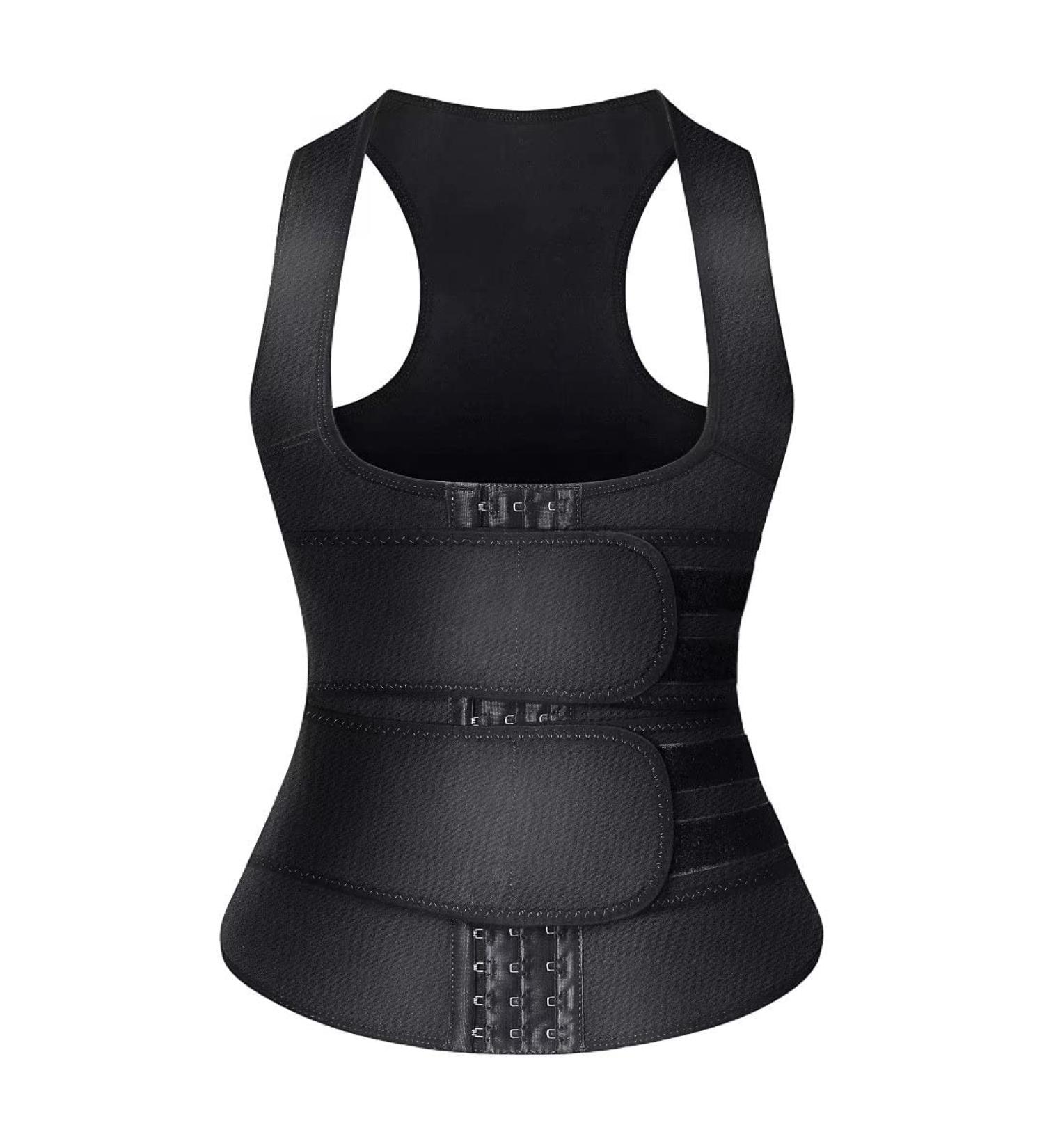 HOPLYNN Neoprene Sauna Sweat Waist Trainer - Women's Tummy Control Corset Vest - Buy Online on GoSupps.com