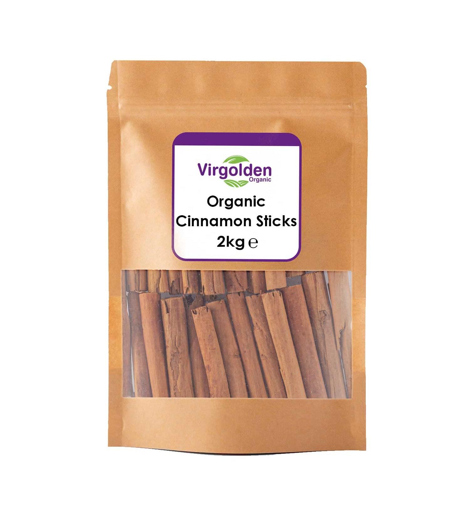 Organic Ceylon Cinnamon Sticks (Quils) 2kg by Virgolden Organic - Buy Online on GoSupps.com
