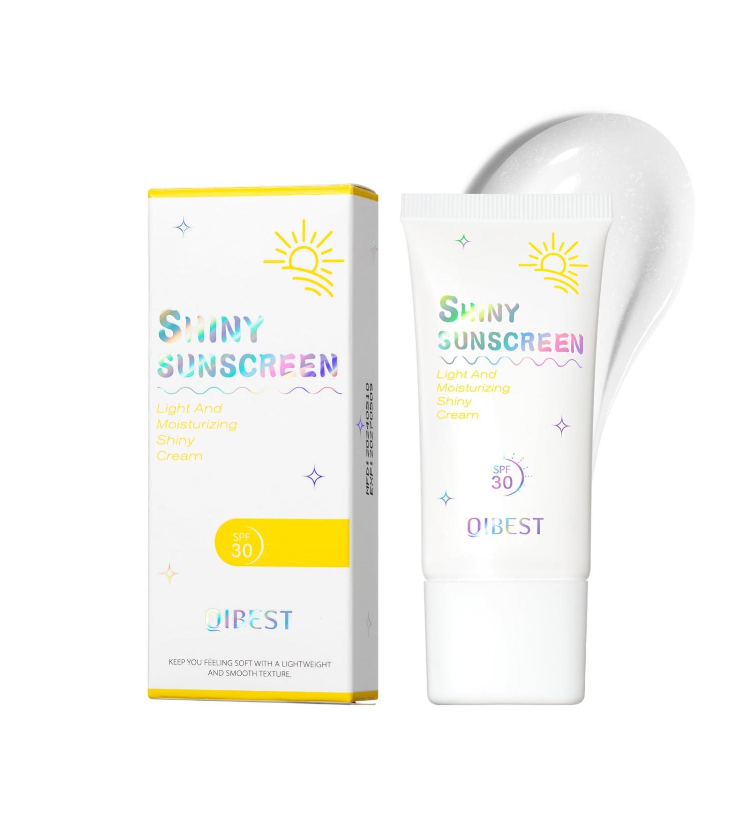 Shimmer Face Primer with SPF 30 | Hydrating Sunscreen & Highlighting Glitter | Oil-Control & Non-Greasy Protection - Buy Online on GoSupps.com