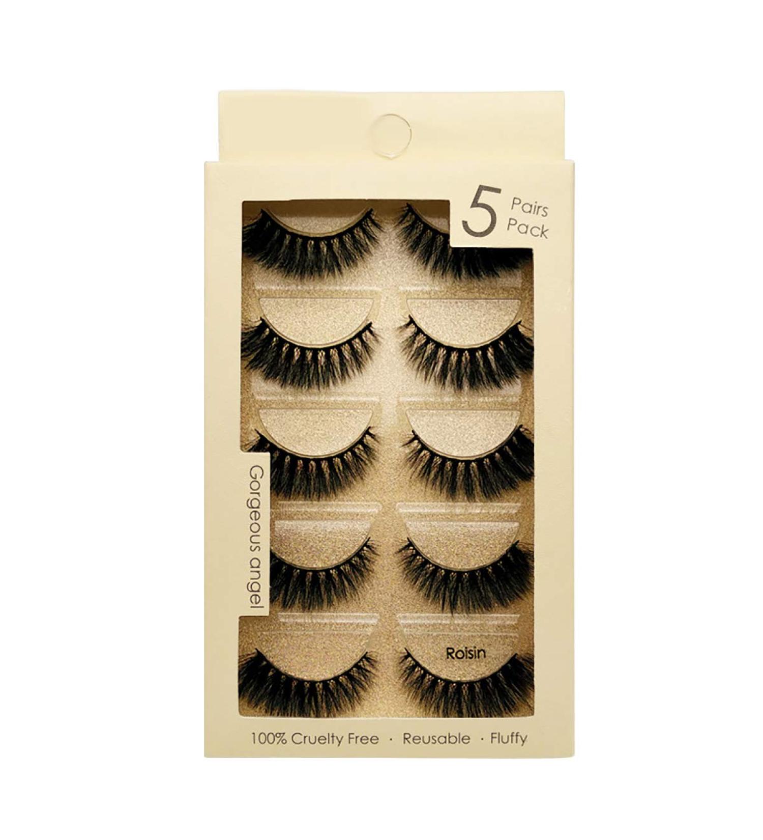 5 Pairs of Cruelty-Free 3D Mink Cat Eye False Eyelashes | Reusable Synthetic Fiber Natural Lashes - Handmade Quality - Buy Online on GoSupps.com