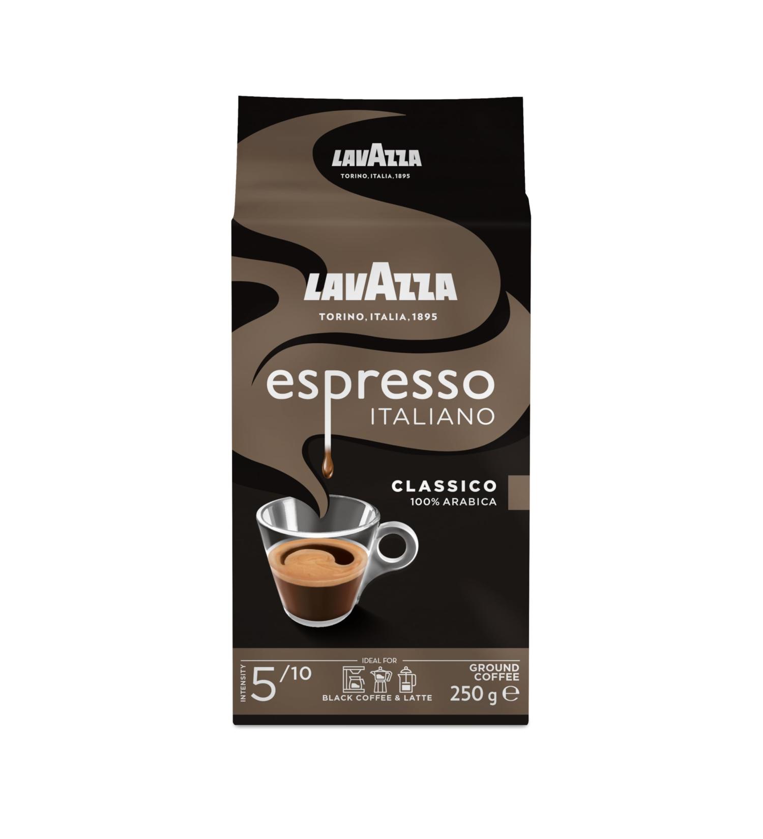 Buy Lavazza Espresso Italiano Classico - 100% Arabica Ground Coffee | Floral & Fruity Aroma | Ideal for Mocha & Filter Coffee - 250g - Buy Online on GoSupps.com
