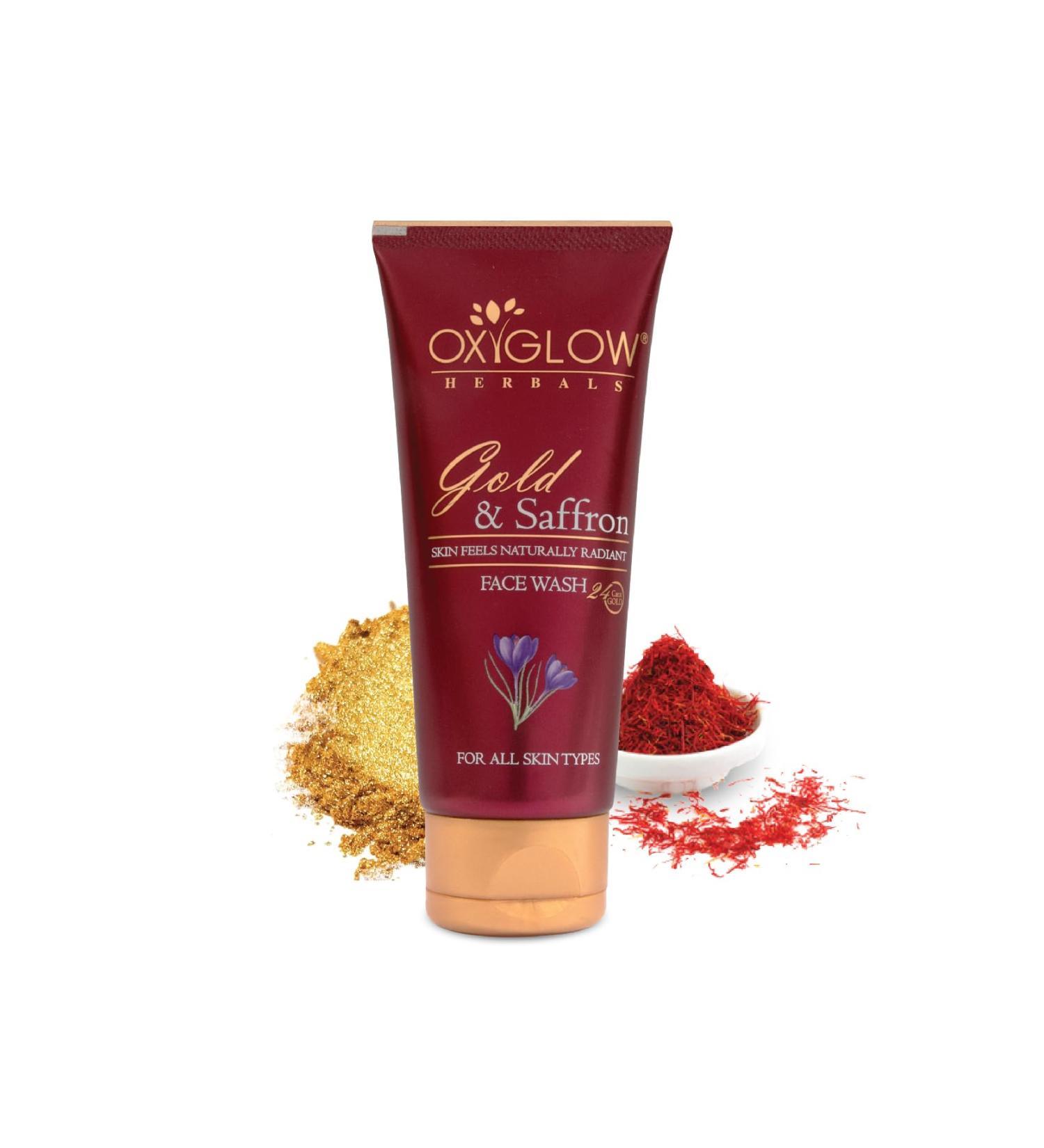 Gold & Saffron Face Wash for All Skin Types - 100 Ml | Buy Online - International Shipping Available - Buy Online on GoSupps.com