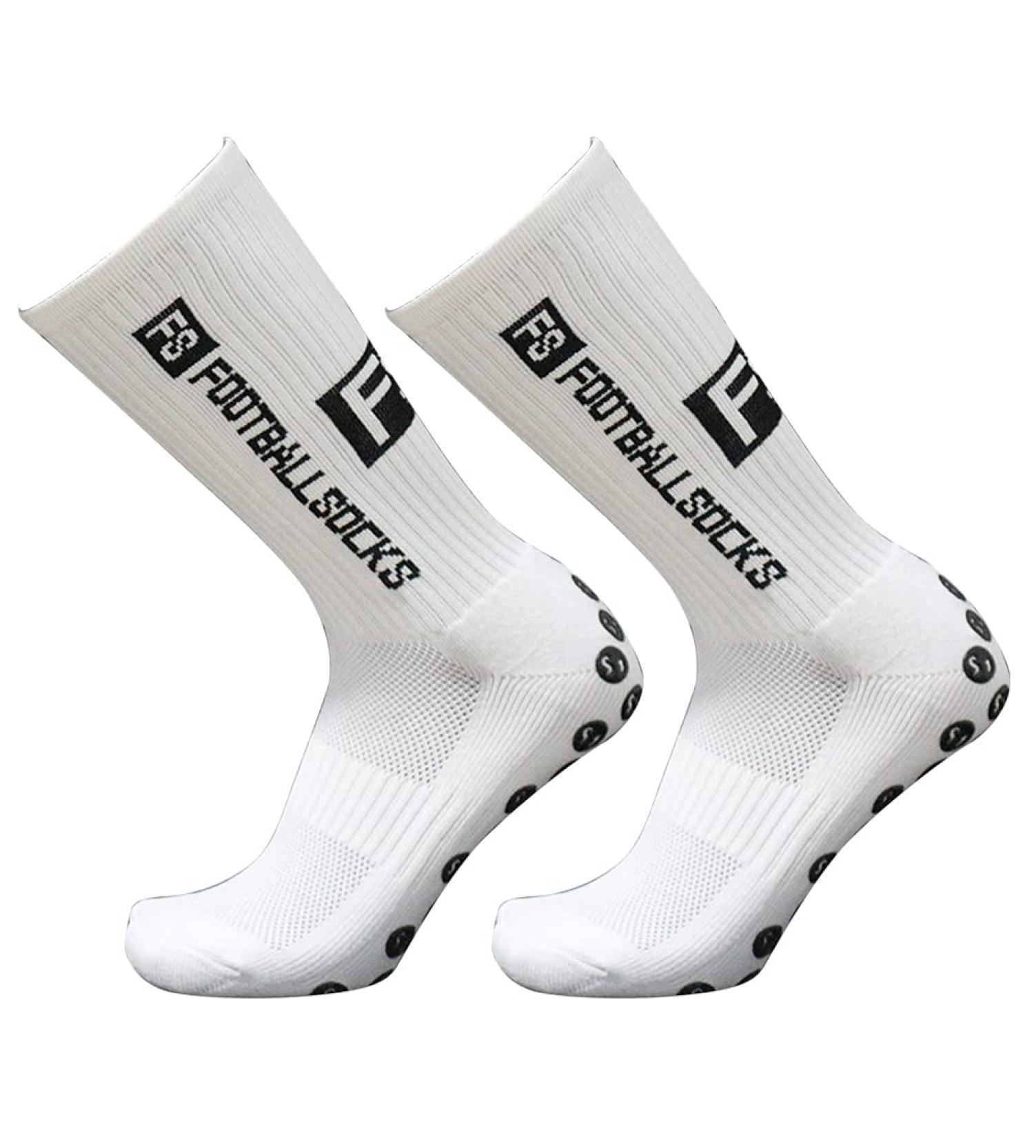 Buy CRGANGZY Round Silicone Suction Non-Slip Football Socks | Sports Training Sock (White) AV02 - International Shipping Available - Buy Online on GoSupps.com