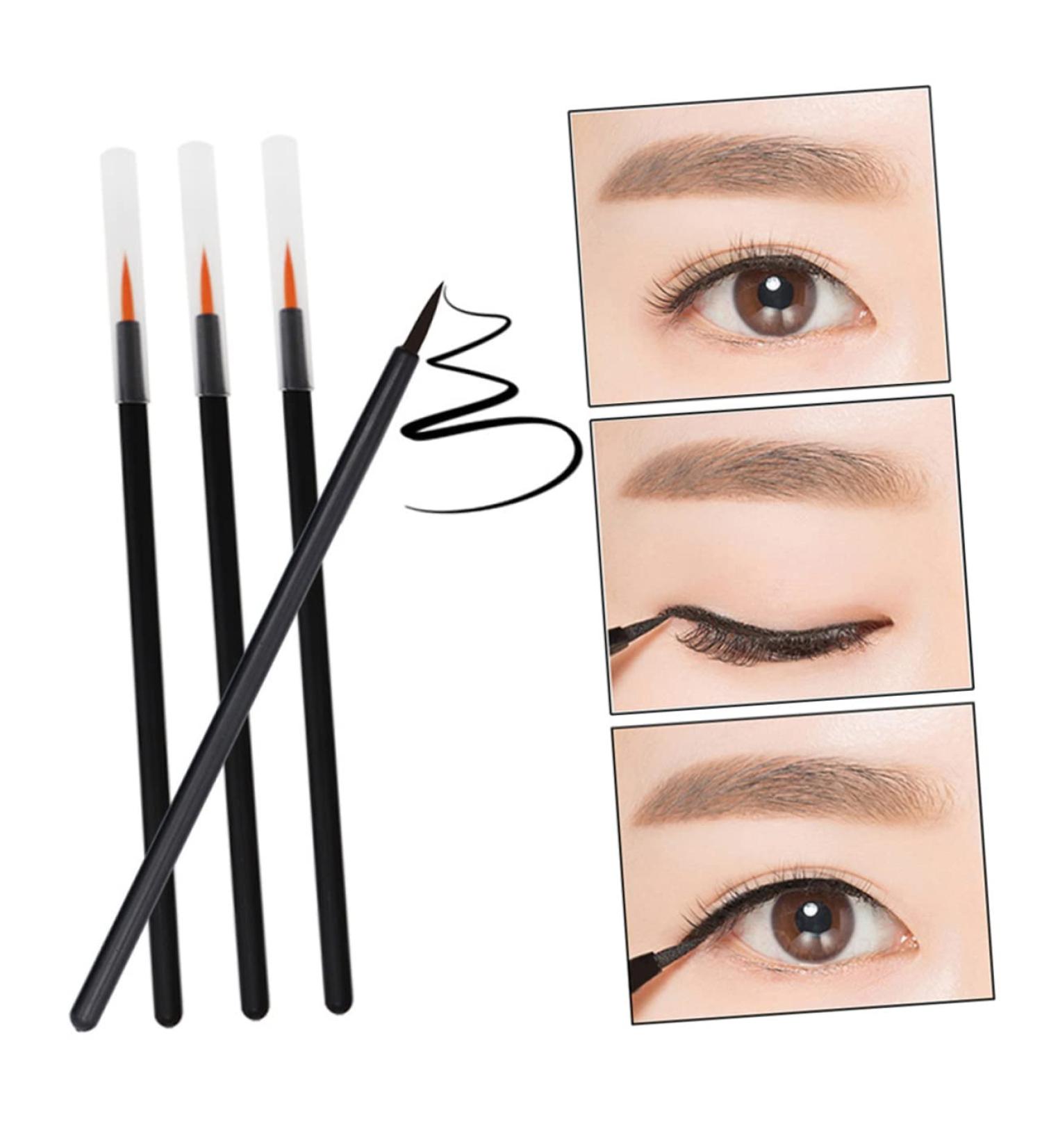 Outanaya 50pcs Disposable Eyeliner Brush Liquid Eyeliner Eyeliner Brush Applicator Black - Buy Online on GoSupps.com